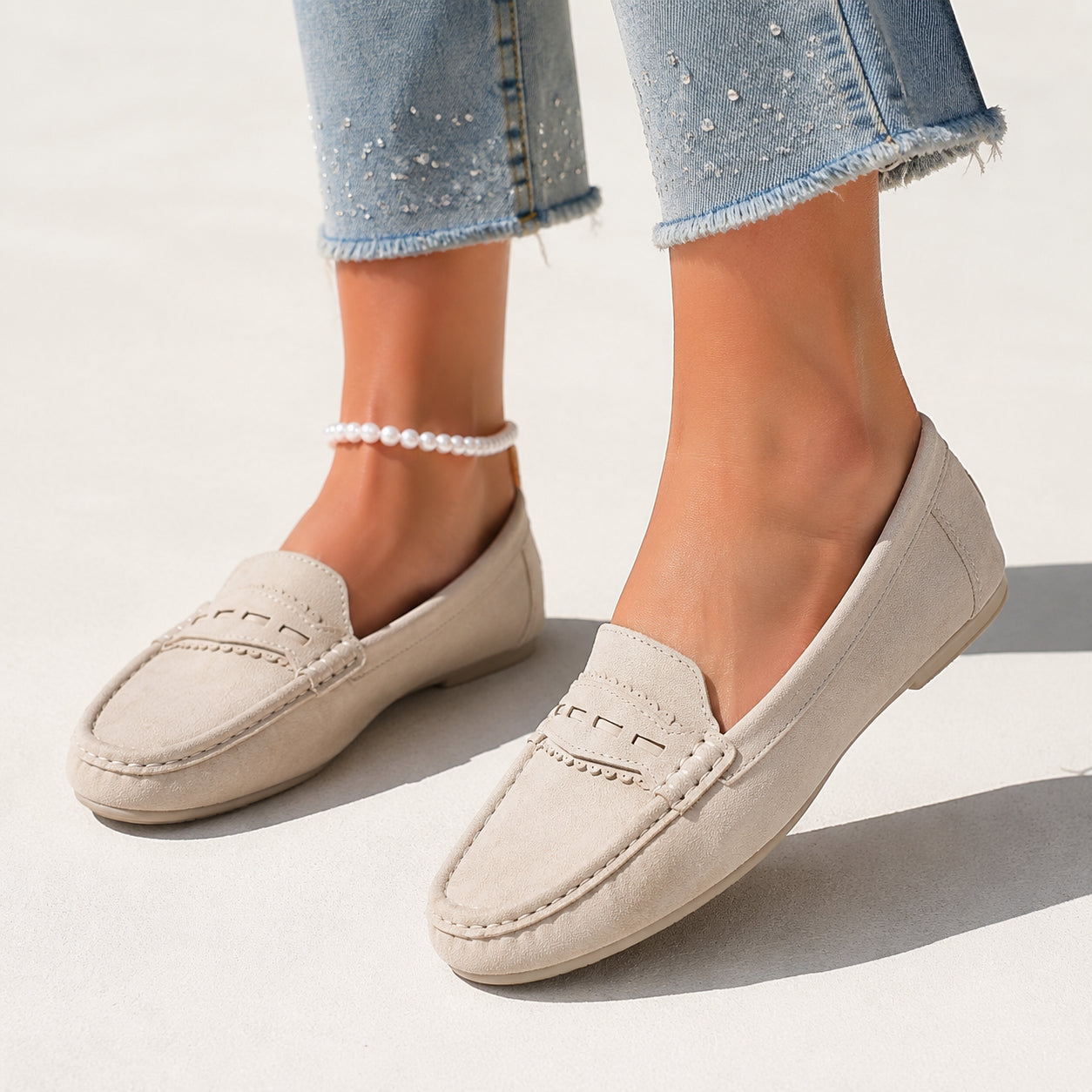 Atelier Rivelle | Mocassins Femme Grande Taille Confort Doux Nœud Couture Main
