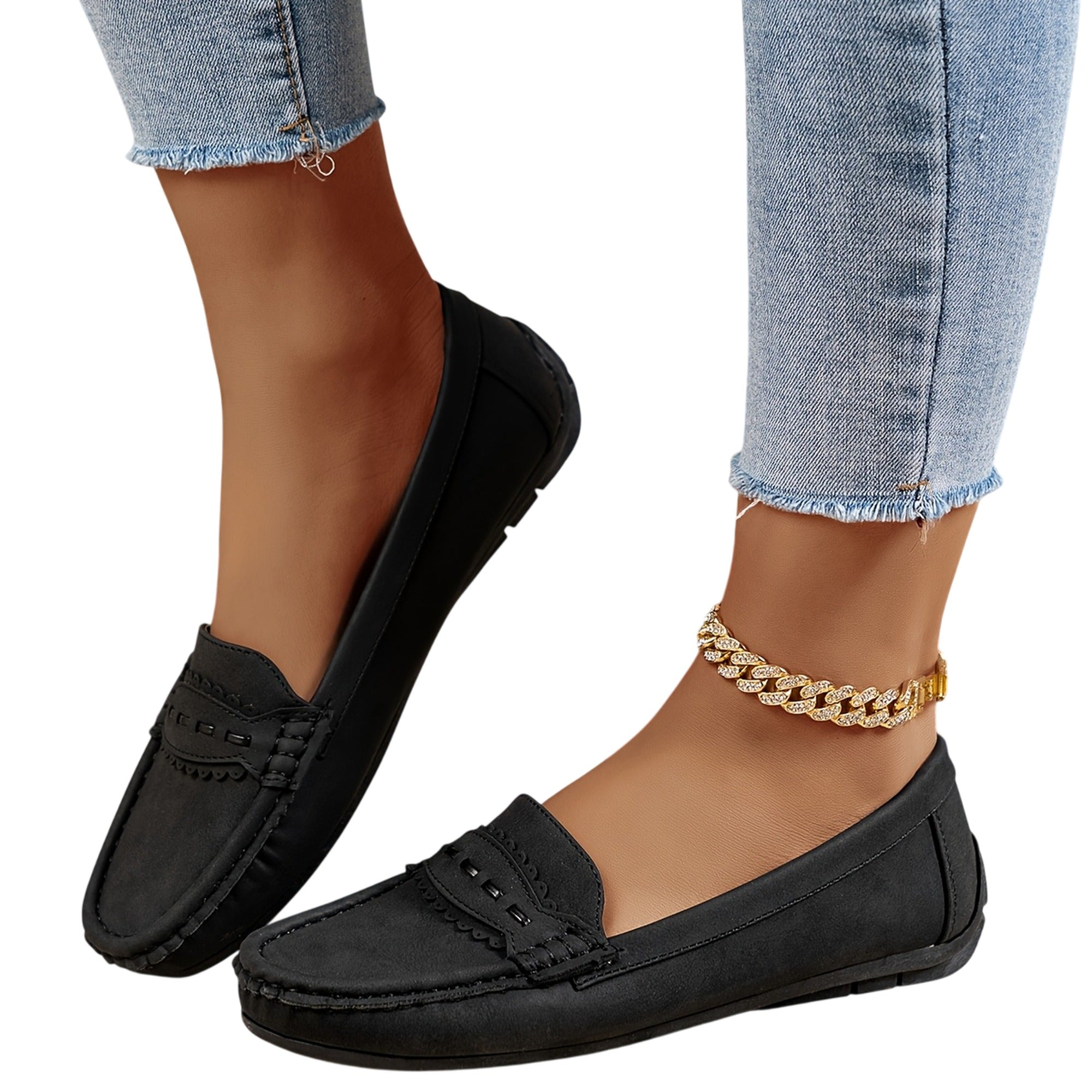 Atelier Rivelle | Mocassins Femme Grande Taille Confort Doux Nœud Couture Main