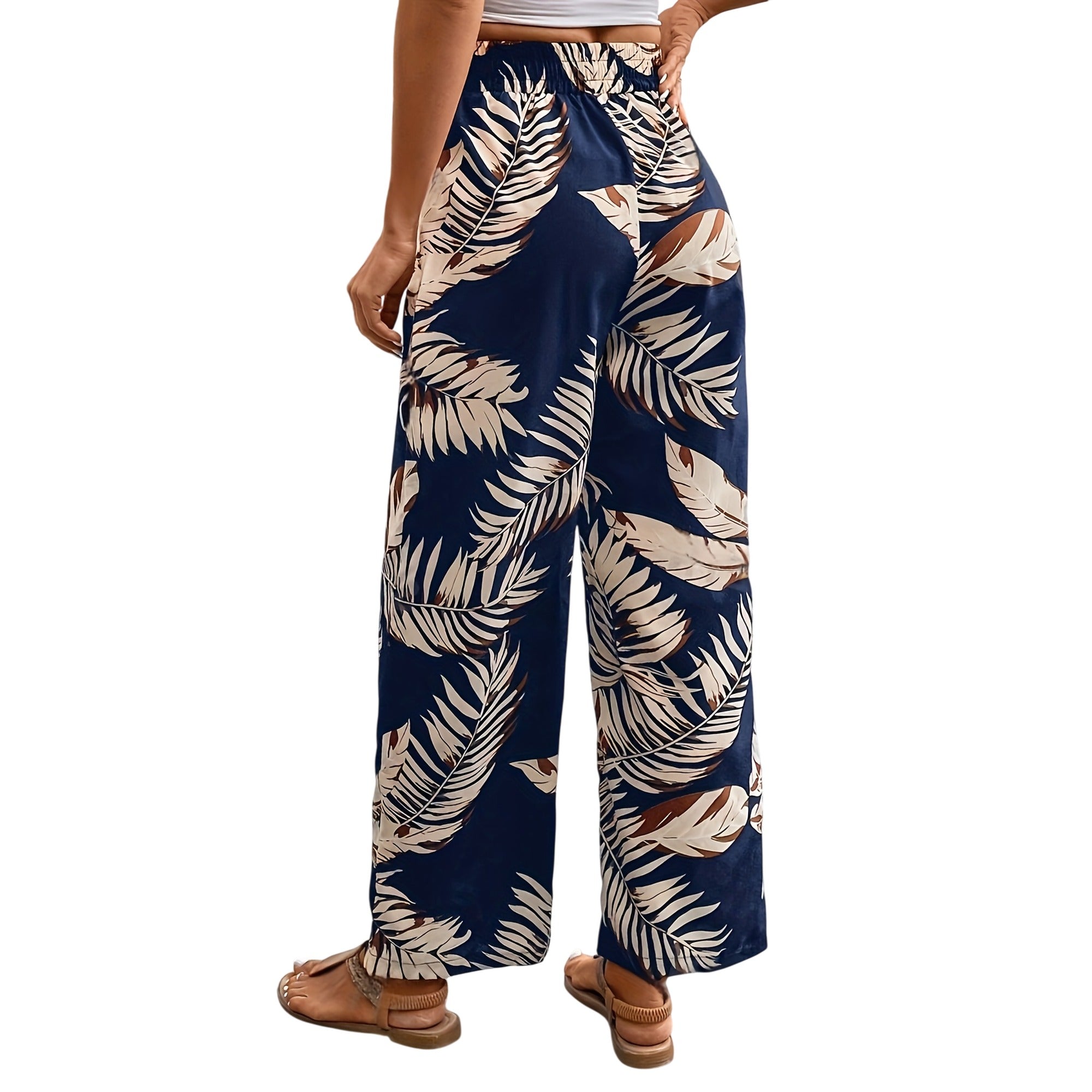 Atelier Rivelle | Pantalon Large Femme Fluide Imprimé Floral Chic