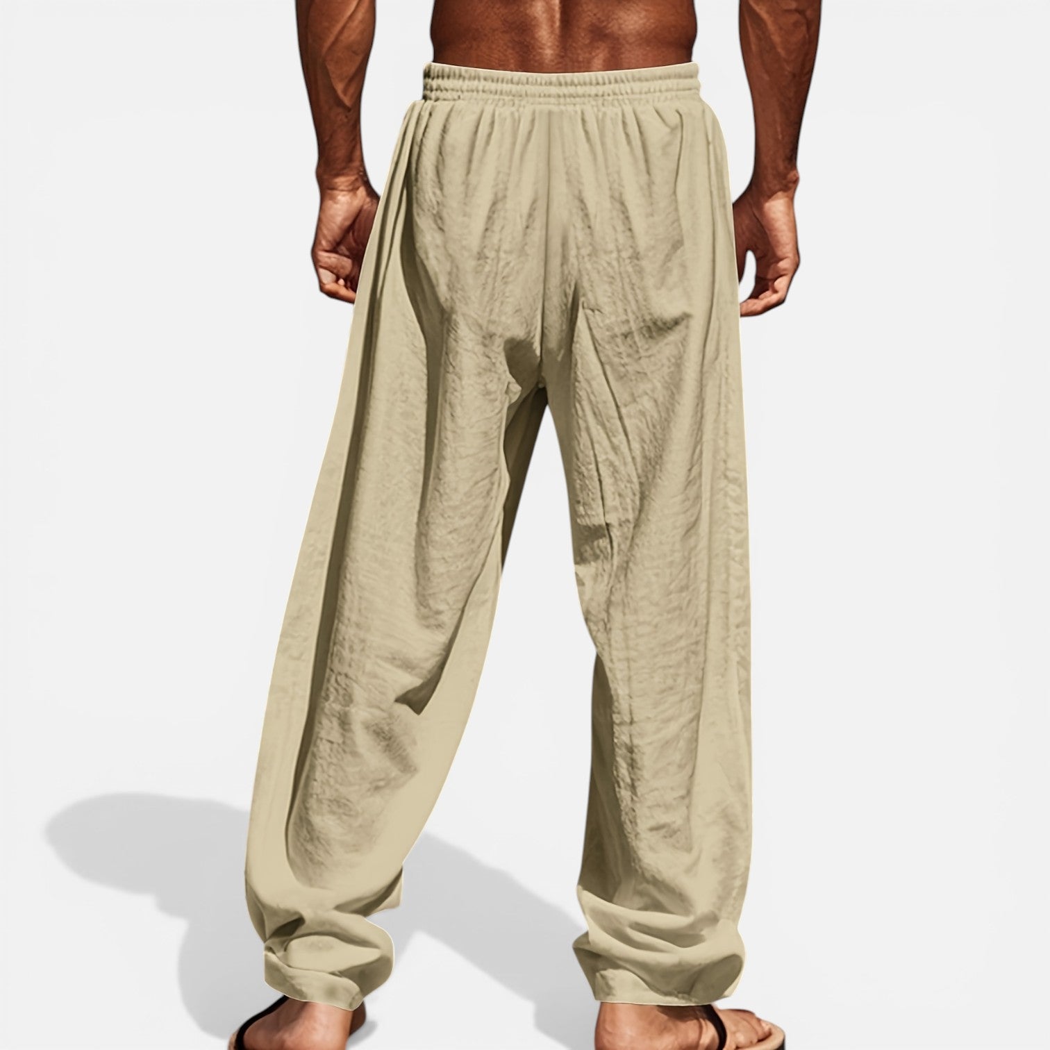 Atelier Rivelle |  Pantalon Lin Homme Été Léger Respirant Taille Élastique