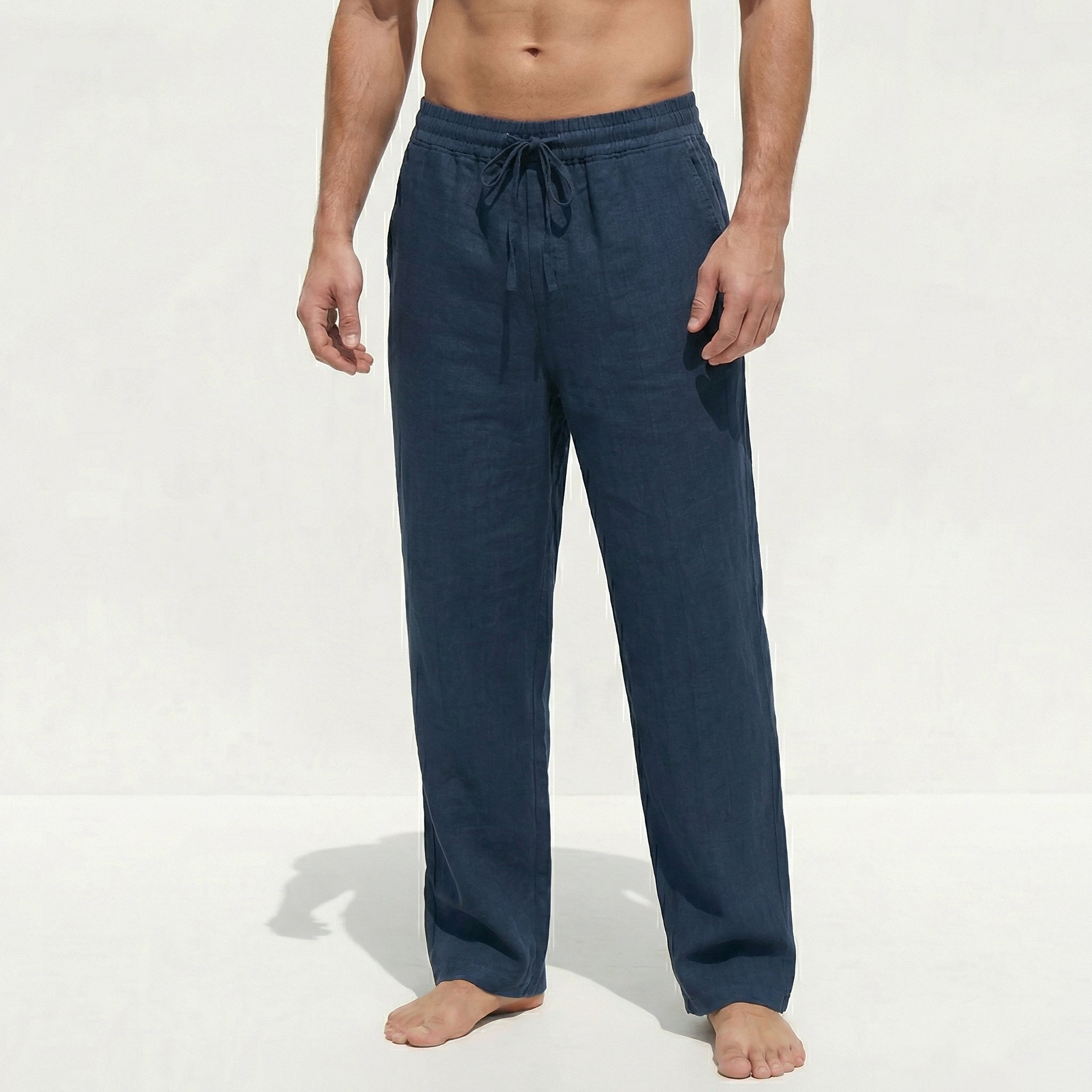 Atelier Rivelle |  Pantalon Lin Homme Été Léger Respirant Taille Élastique