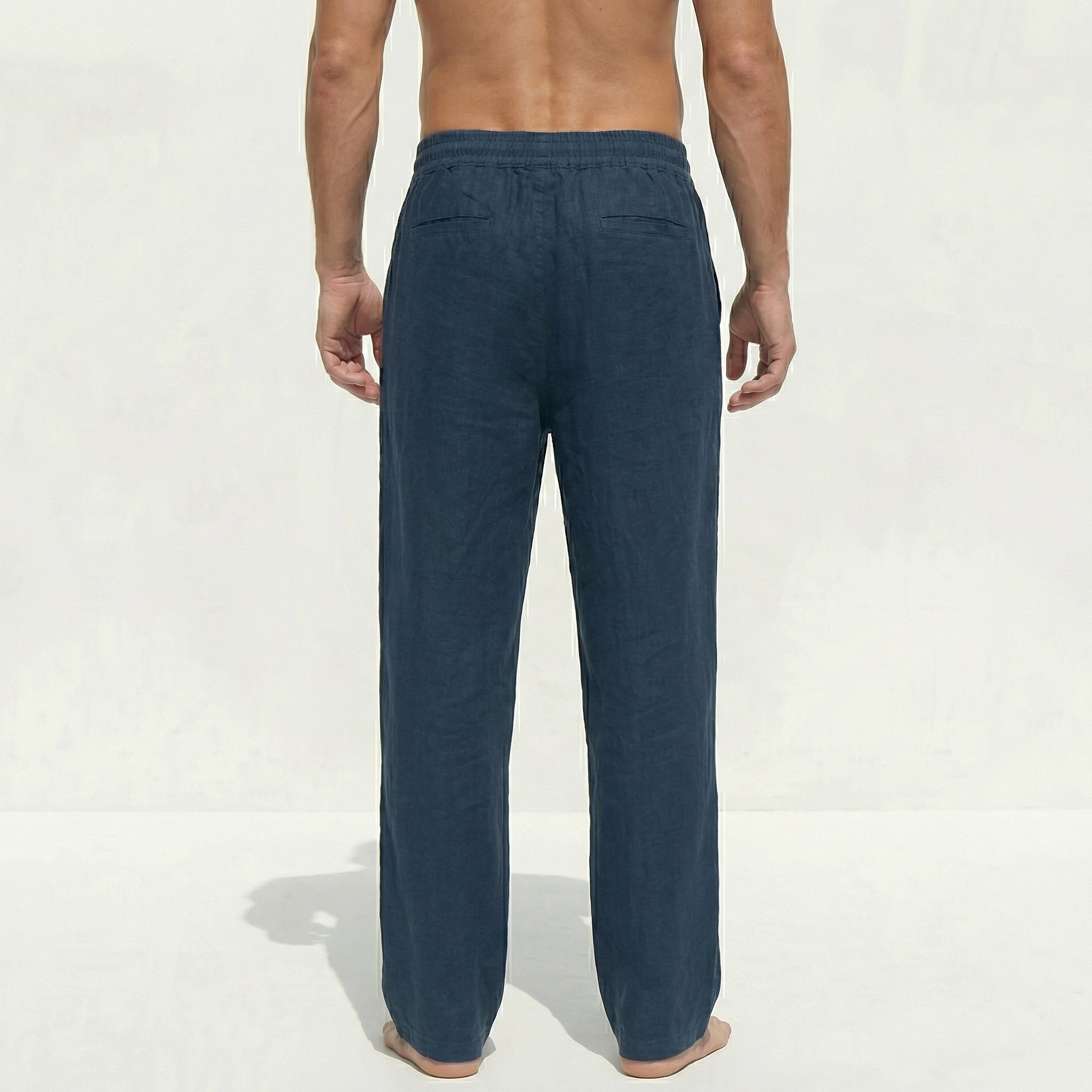 Atelier Rivelle |  Pantalon Lin Homme Été Léger Respirant Taille Élastique