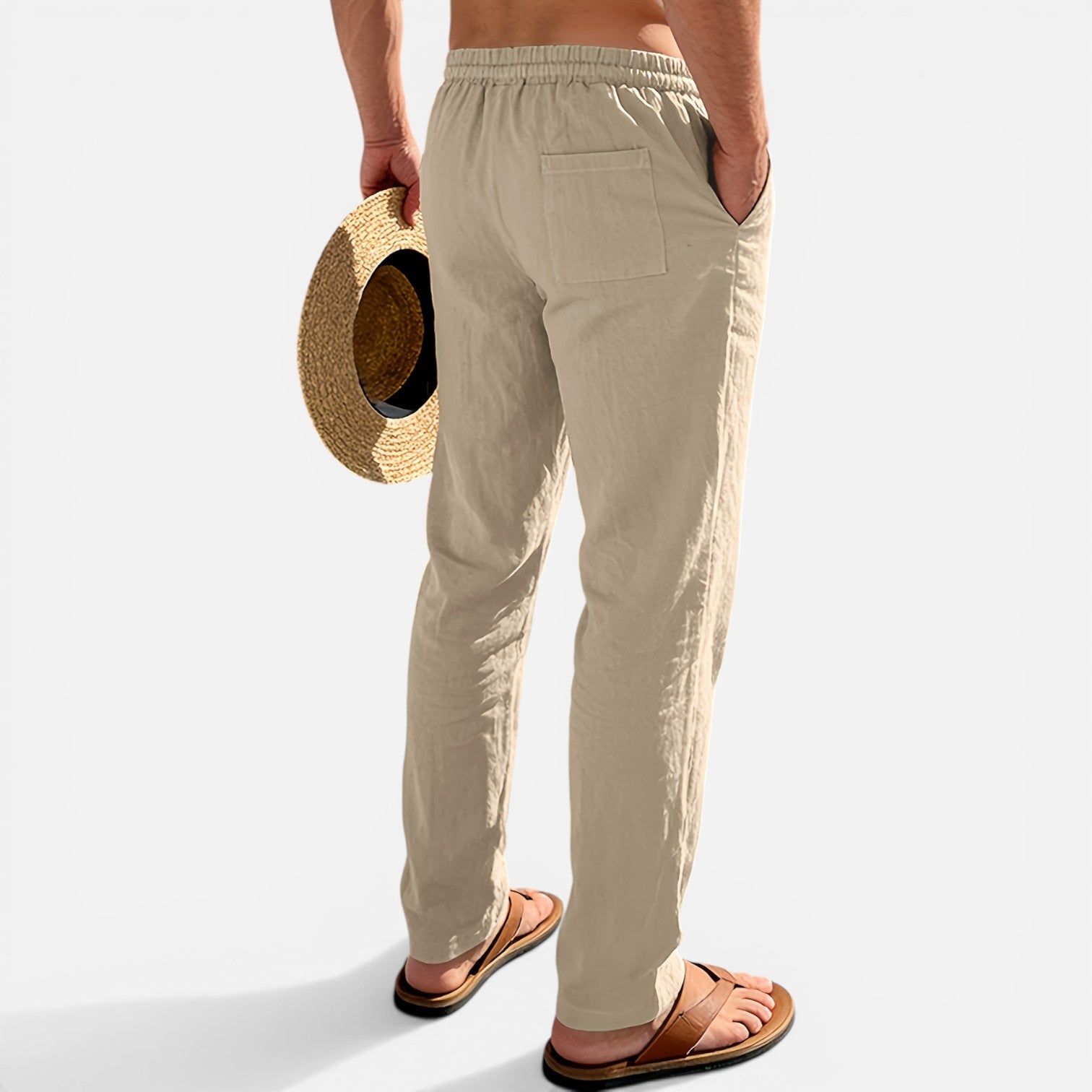 Atelier Rivelle | Pantalon Lin Homme Été Léger Respirant Vacances Plage