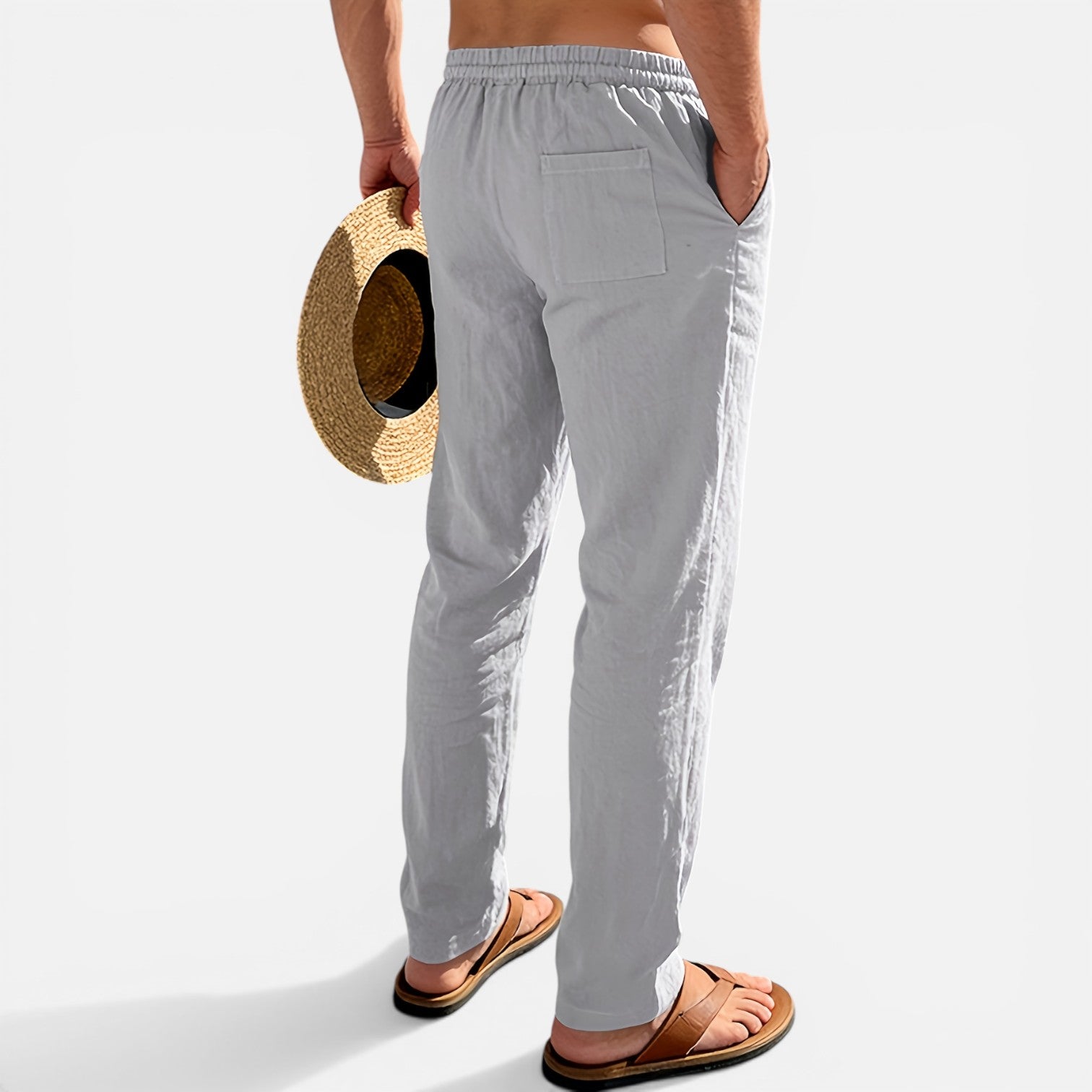 Atelier Rivelle | Pantalon Lin Homme Été Léger Respirant Vacances Plage