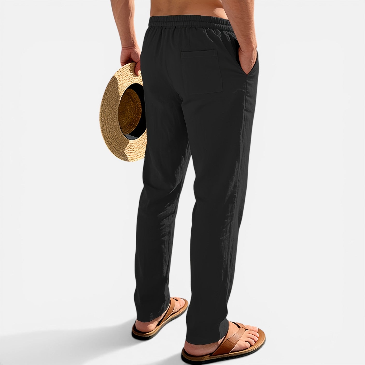Atelier Rivelle | Pantalon Lin Homme Été Léger Respirant Vacances Plage