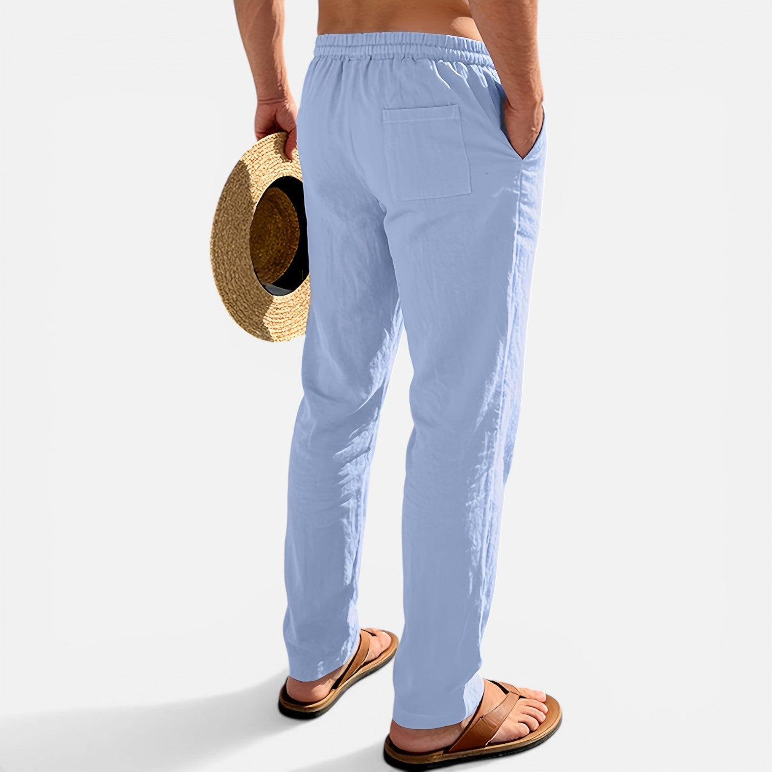 Atelier Rivelle | Pantalon Lin Homme Été Léger Respirant Vacances Plage