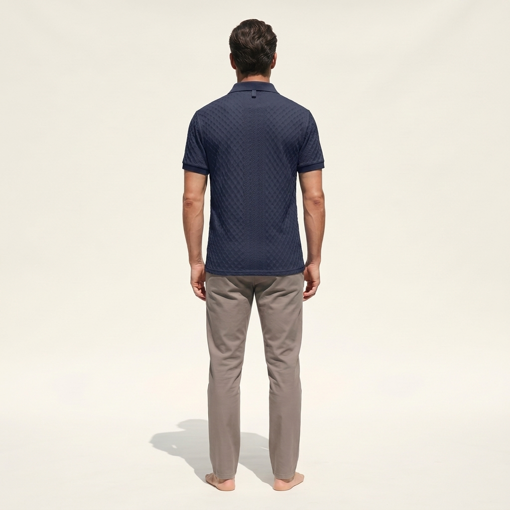 Atelier Rivelle | Polo Col Roulé Homme Automne Hiver Élégant Classique Boutonné