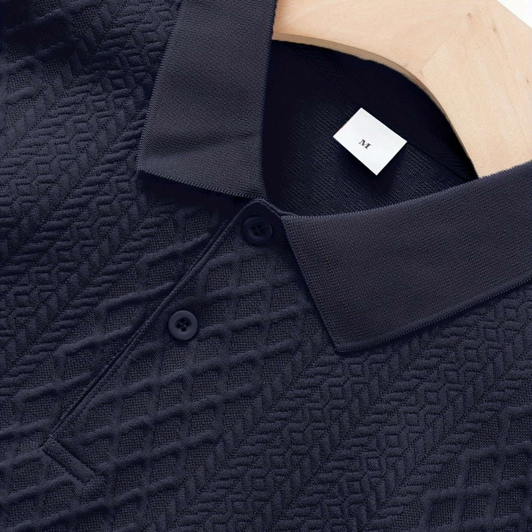 Atelier Rivelle | Polo Col Roulé Homme Automne Hiver Élégant Classique Boutonné