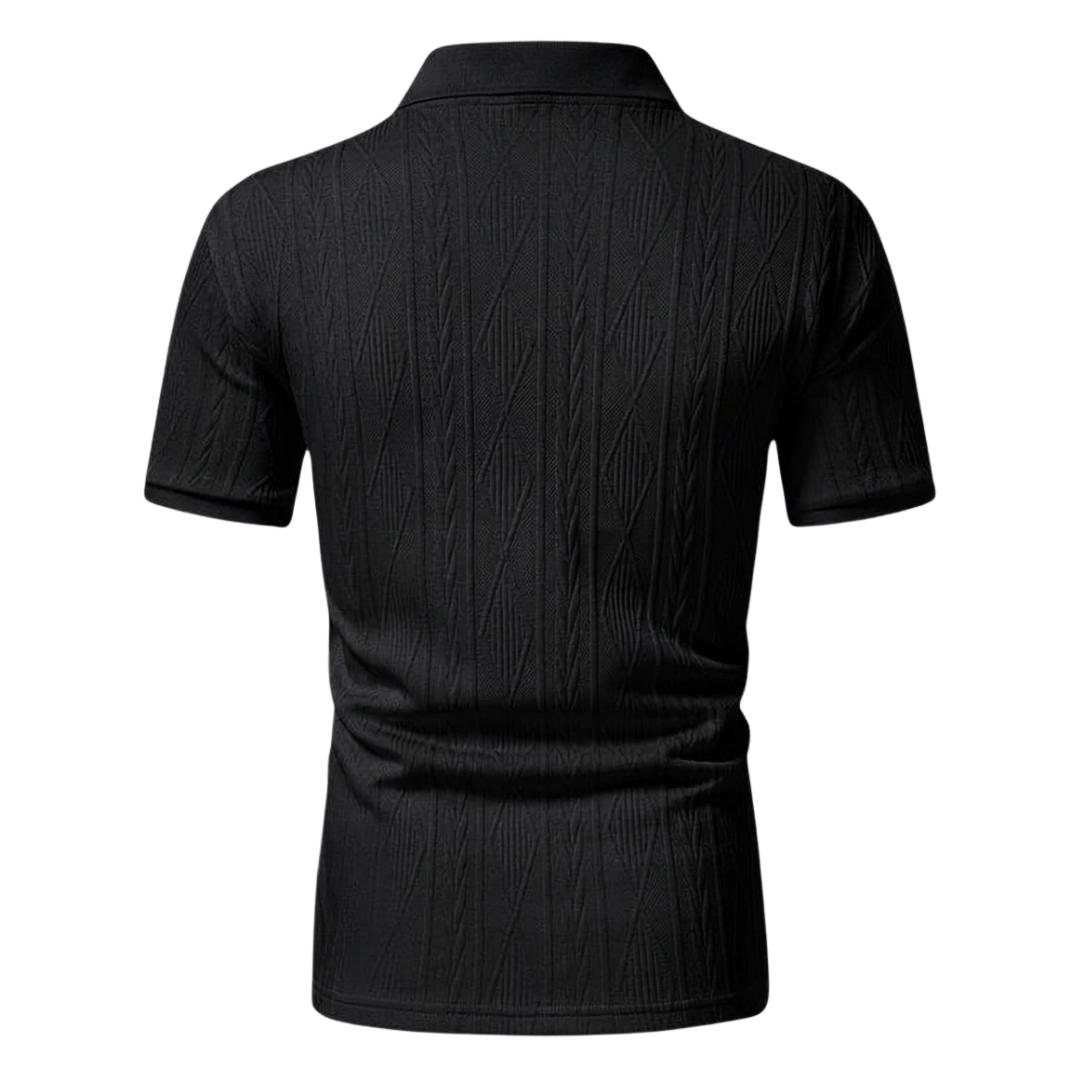 Atelier Rivelle | Polo Homme Été Jacquard Classique Manches Courtes Chic