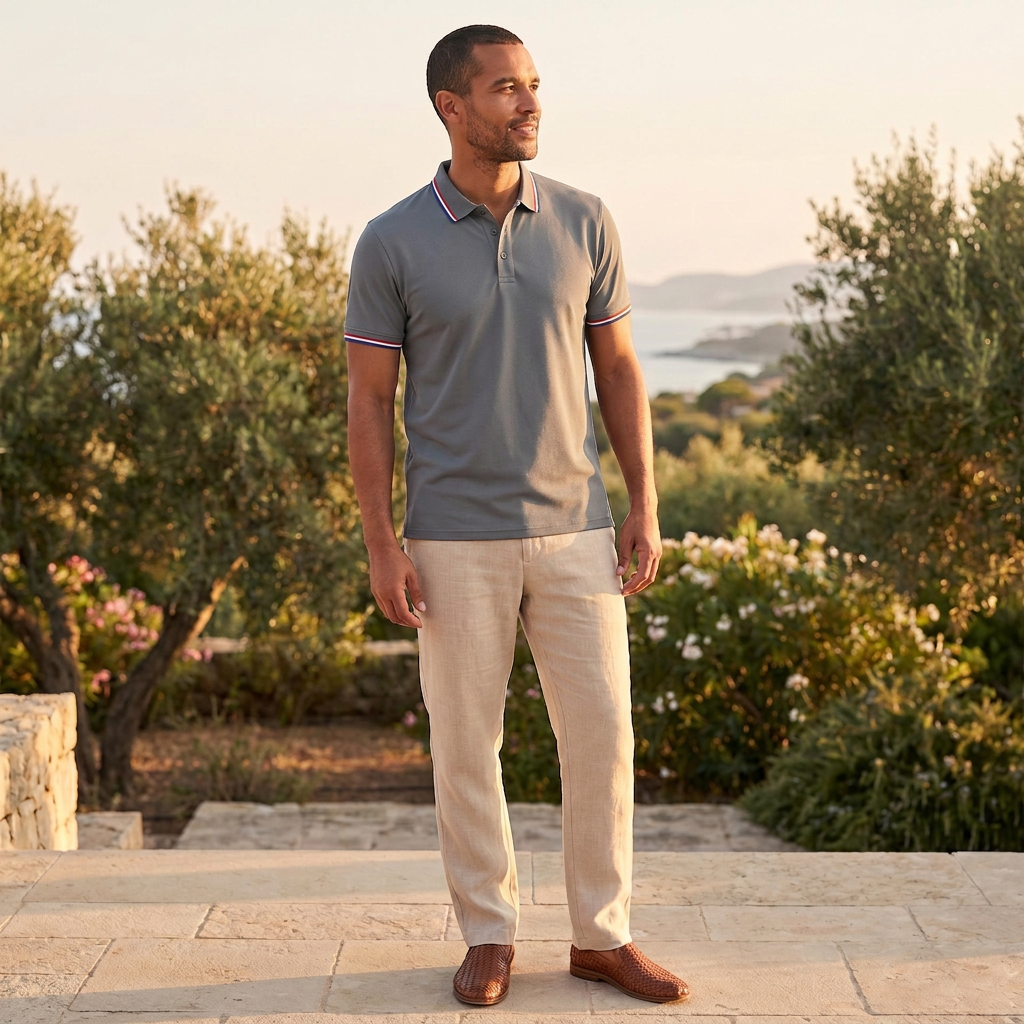 Atelier Rivelle | Polo Homme Été Manches Courtes Décontracté Classique