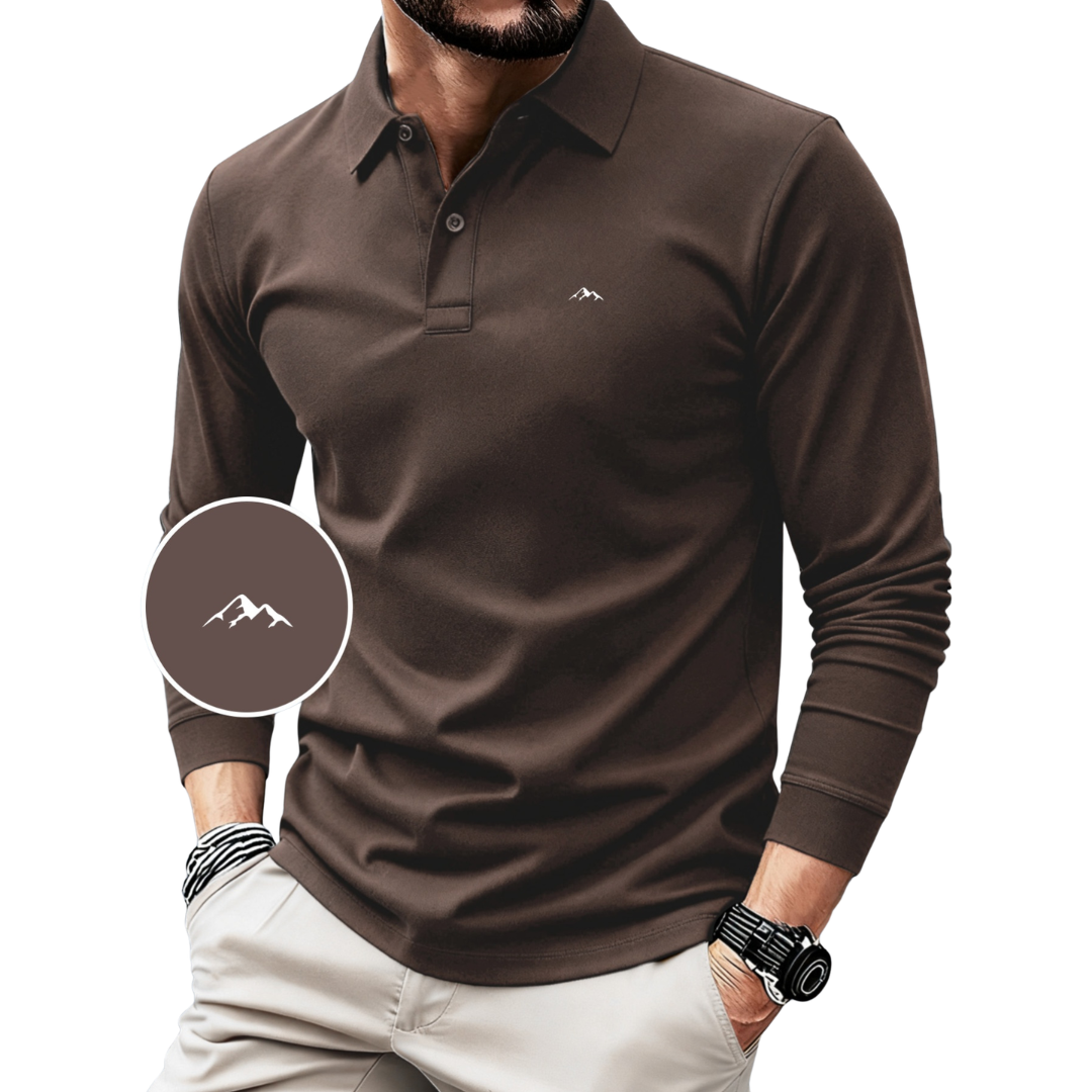 Atelier Rivelle | Polo Homme Hiver Élégant Manches Longues Imprimé