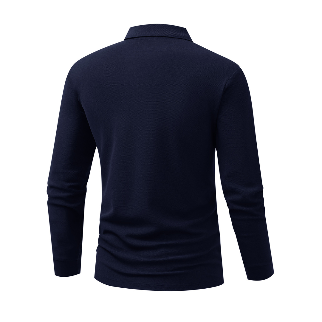 Atelier Rivelle | Polo Homme Hiver Élégant Manches Longues Imprimé