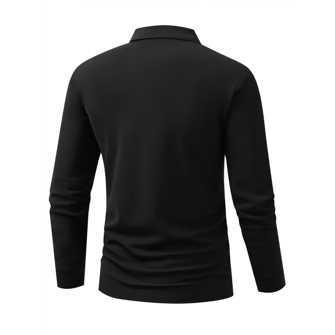 Atelier Rivelle | Polo Homme Hiver Élégant Manches Longues Imprimé