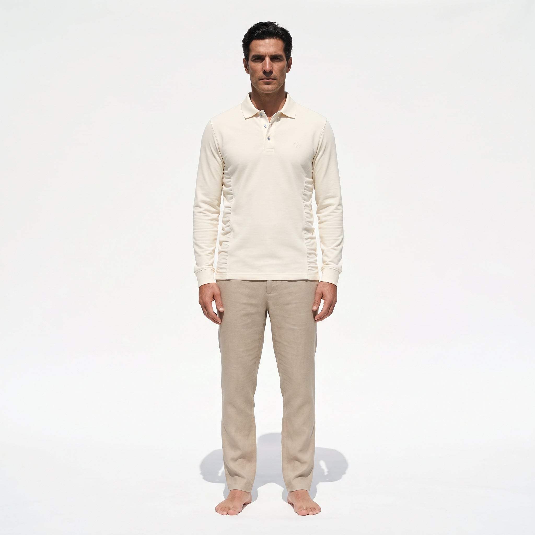 Atelier Rivelle | Polo Homme Manches Longues Décontracté Élégant