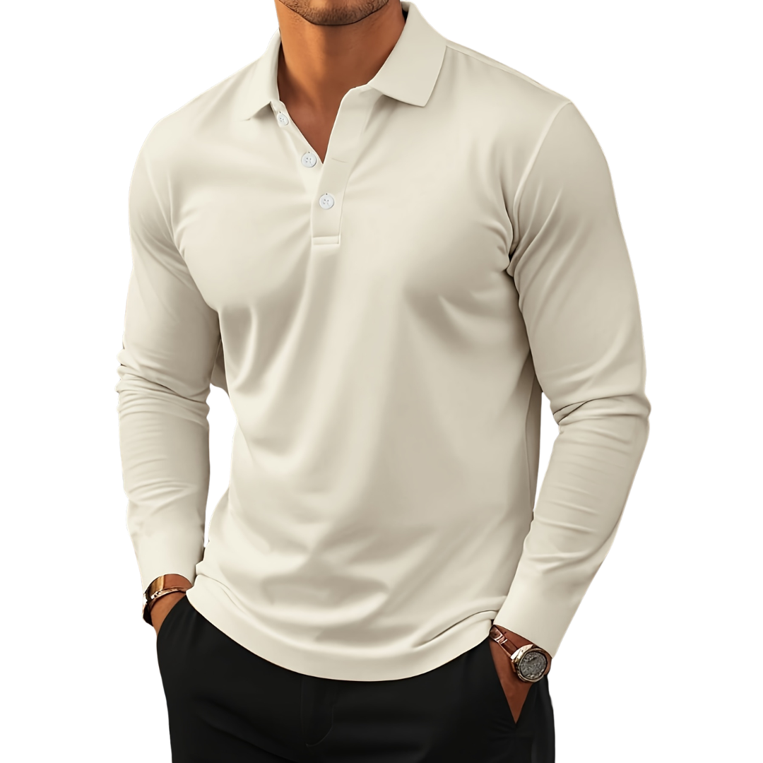 Atelier Rivelle | Polo Homme Manches Longues Décontracté Élégant