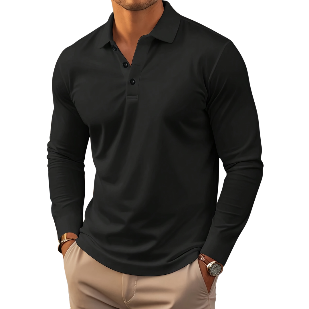 Atelier Rivelle | Polo Homme Manches Longues Décontracté Élégant