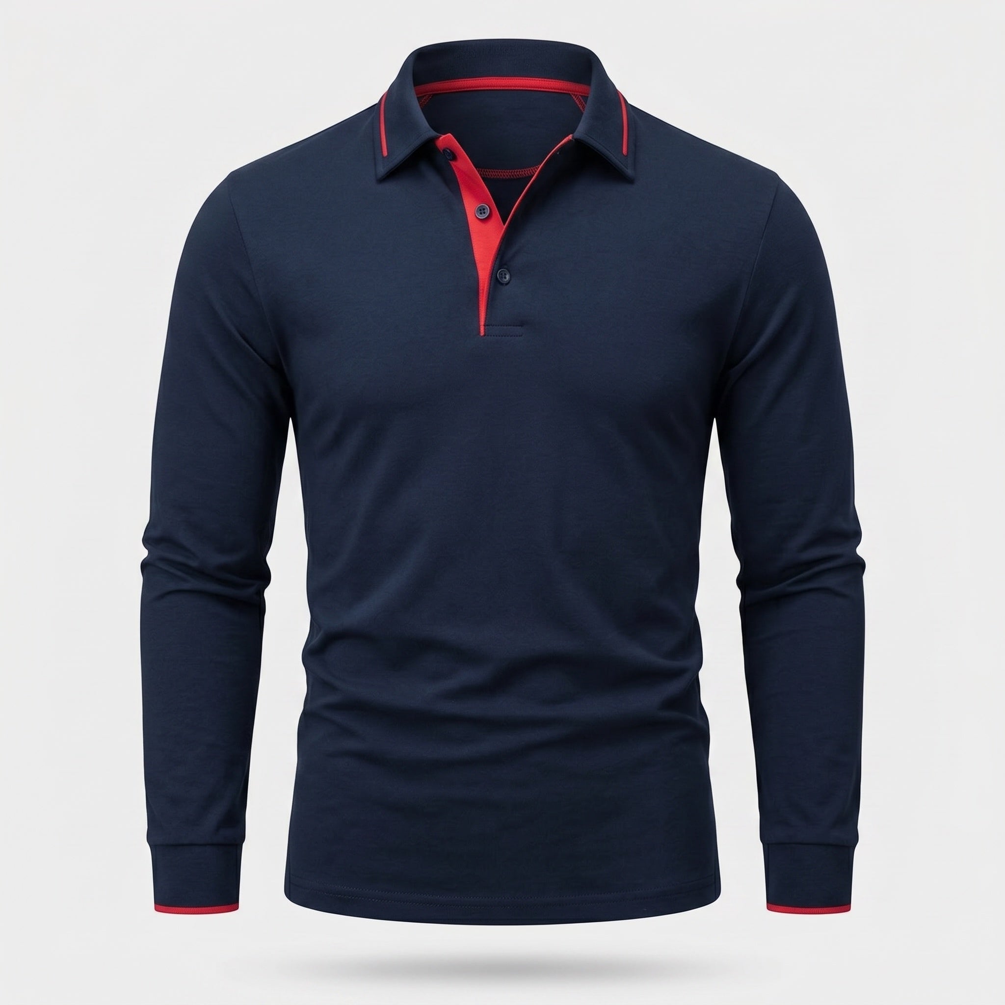 Atelier Rivelle | Polo Maille Homme Manches Longues Tricot Côtelé Élégant
