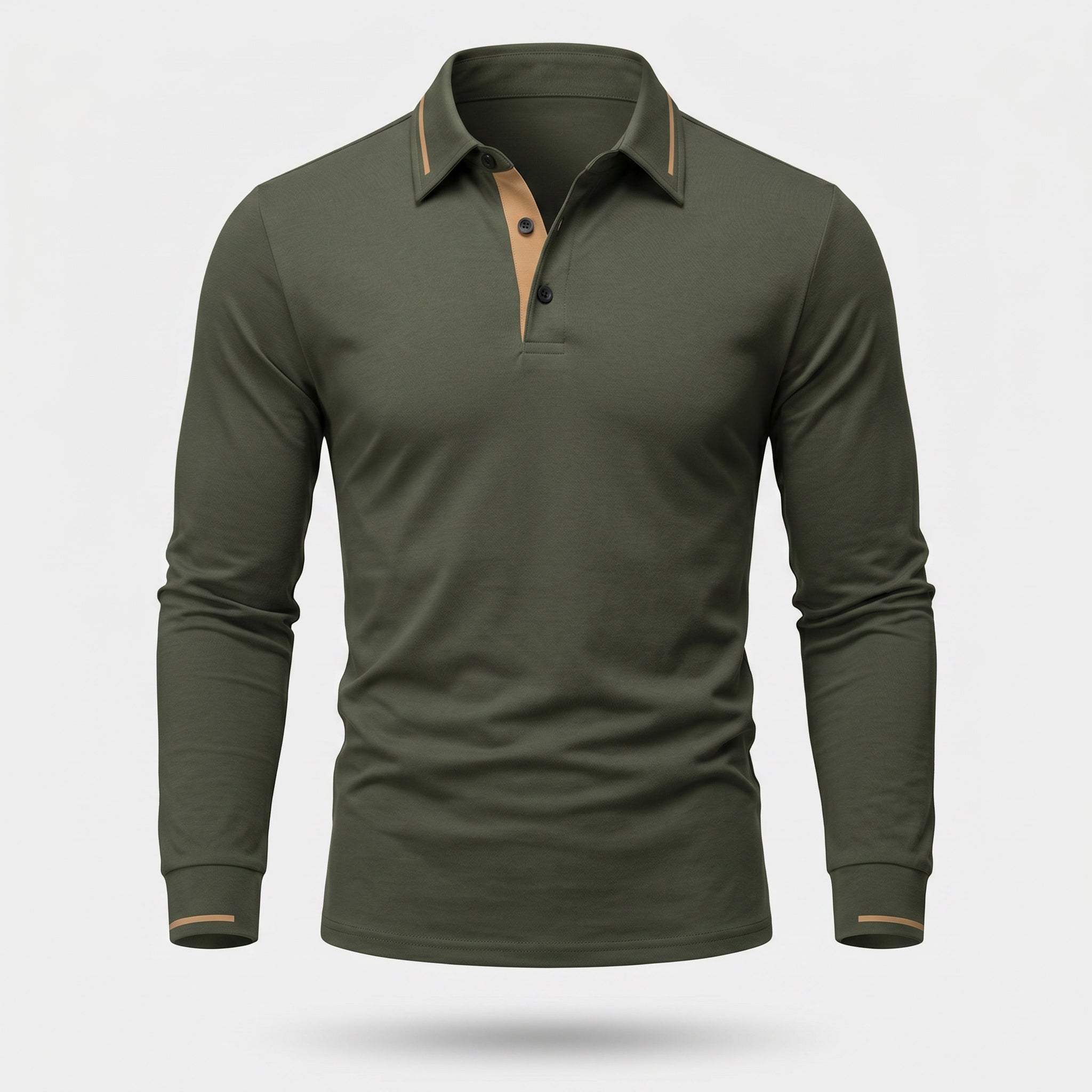 Atelier Rivelle | Polo Maille Homme Manches Longues Tricot Côtelé Élégant