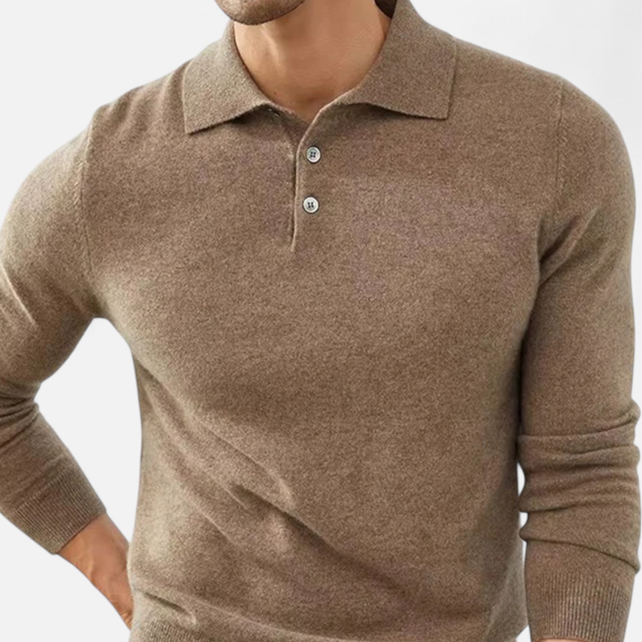 Atelier Rivelle | Pull Homme Col Polo Maille Épaisse Confort