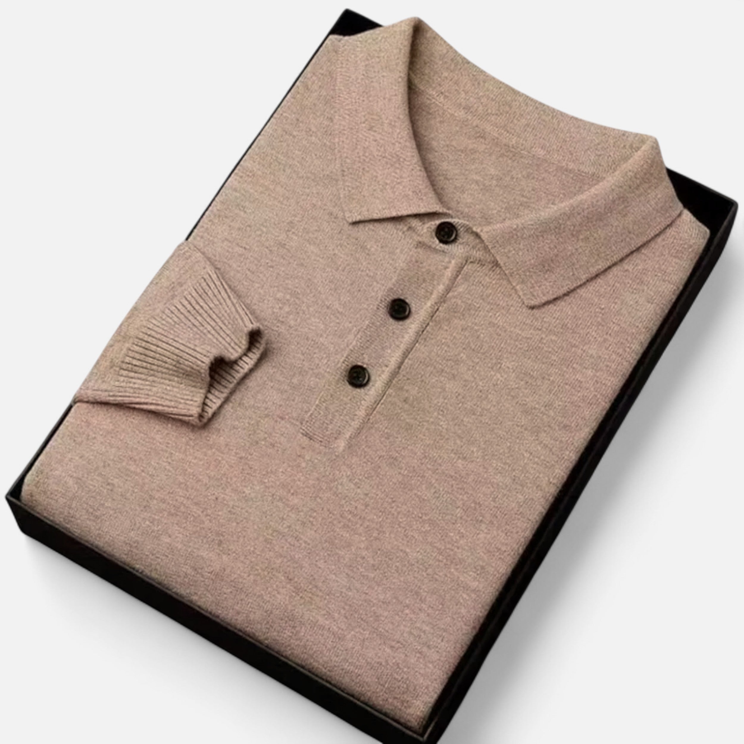 Atelier Rivelle | Pull Homme Col Polo Maille Épaisse Confort