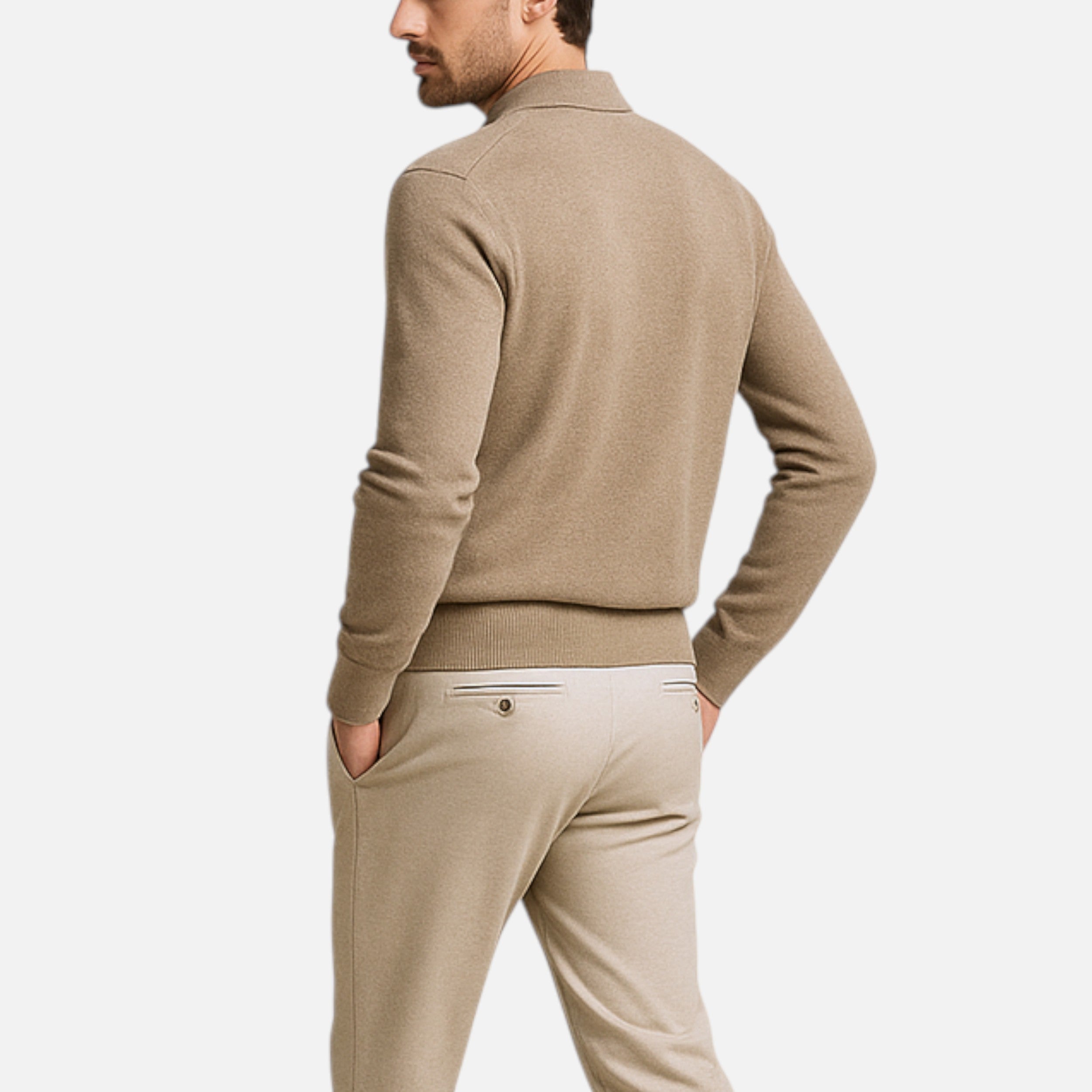 Atelier Rivelle | Pull Homme Col Polo Maille Épaisse Confort