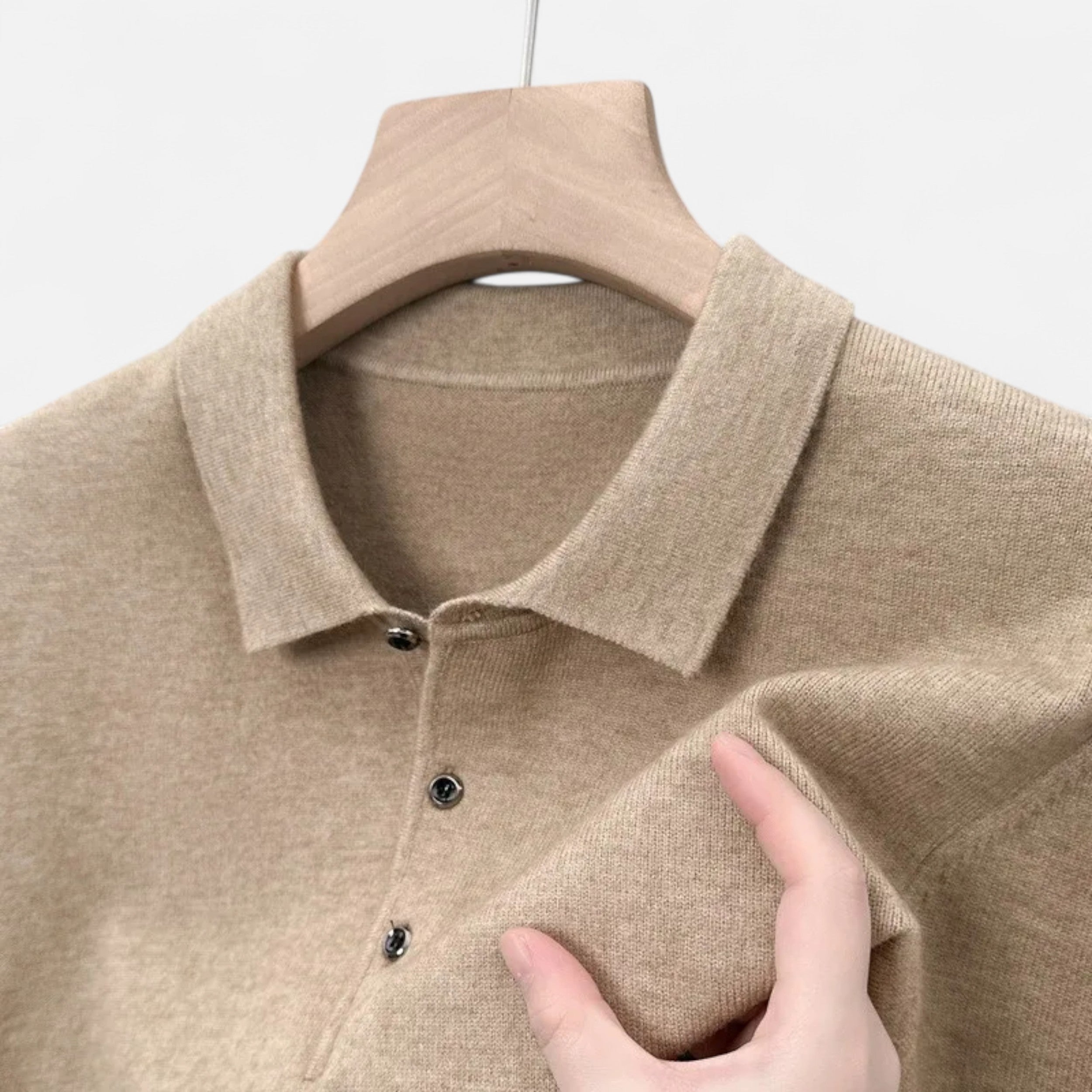 Atelier Rivelle | Pull Homme Col Polo Maille Épaisse Confort