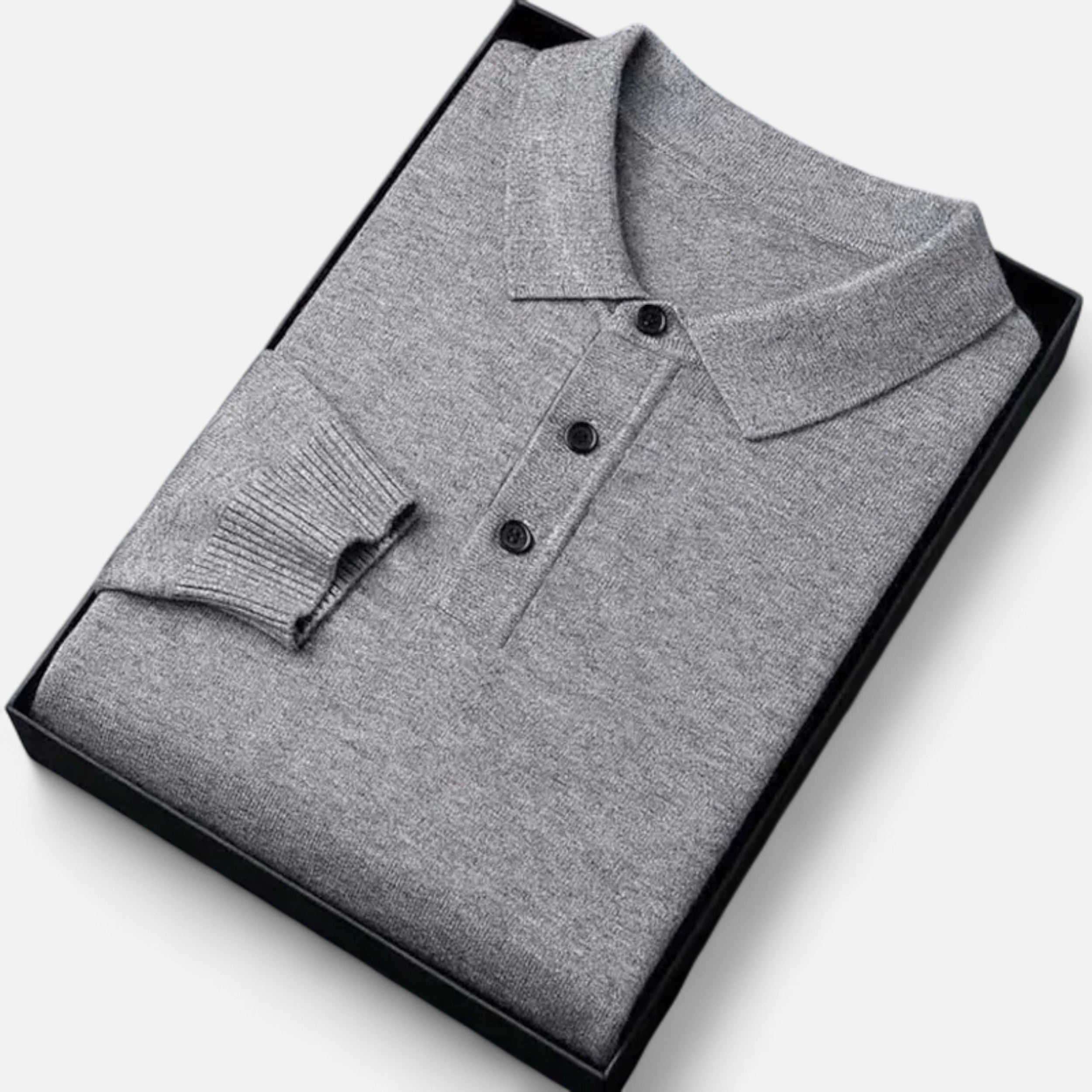 Atelier Rivelle | Pull Homme Col Polo Maille Épaisse Confort