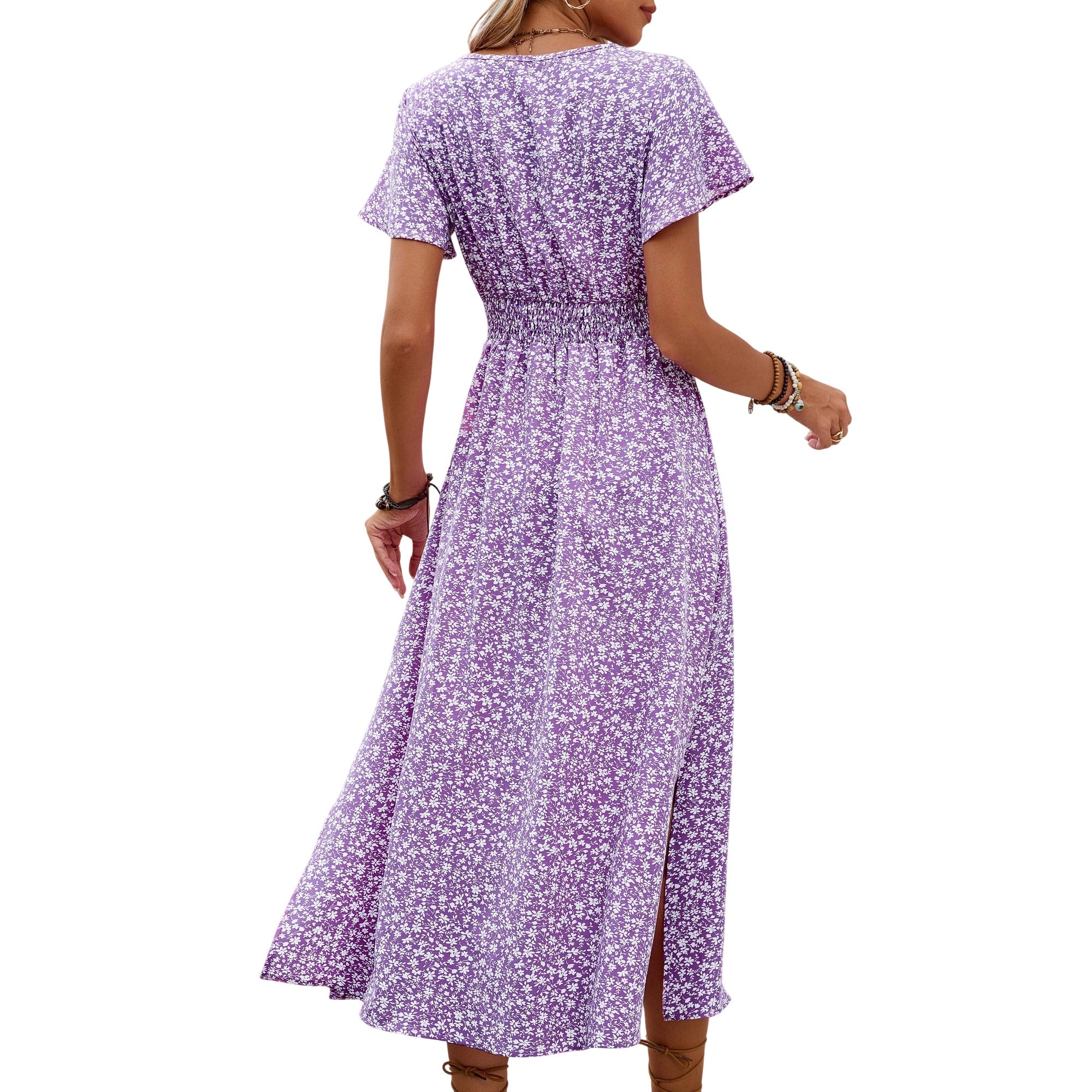 Atelier Rivelle | Robe Femme Été Fluide Manches Papillon Floral Fente