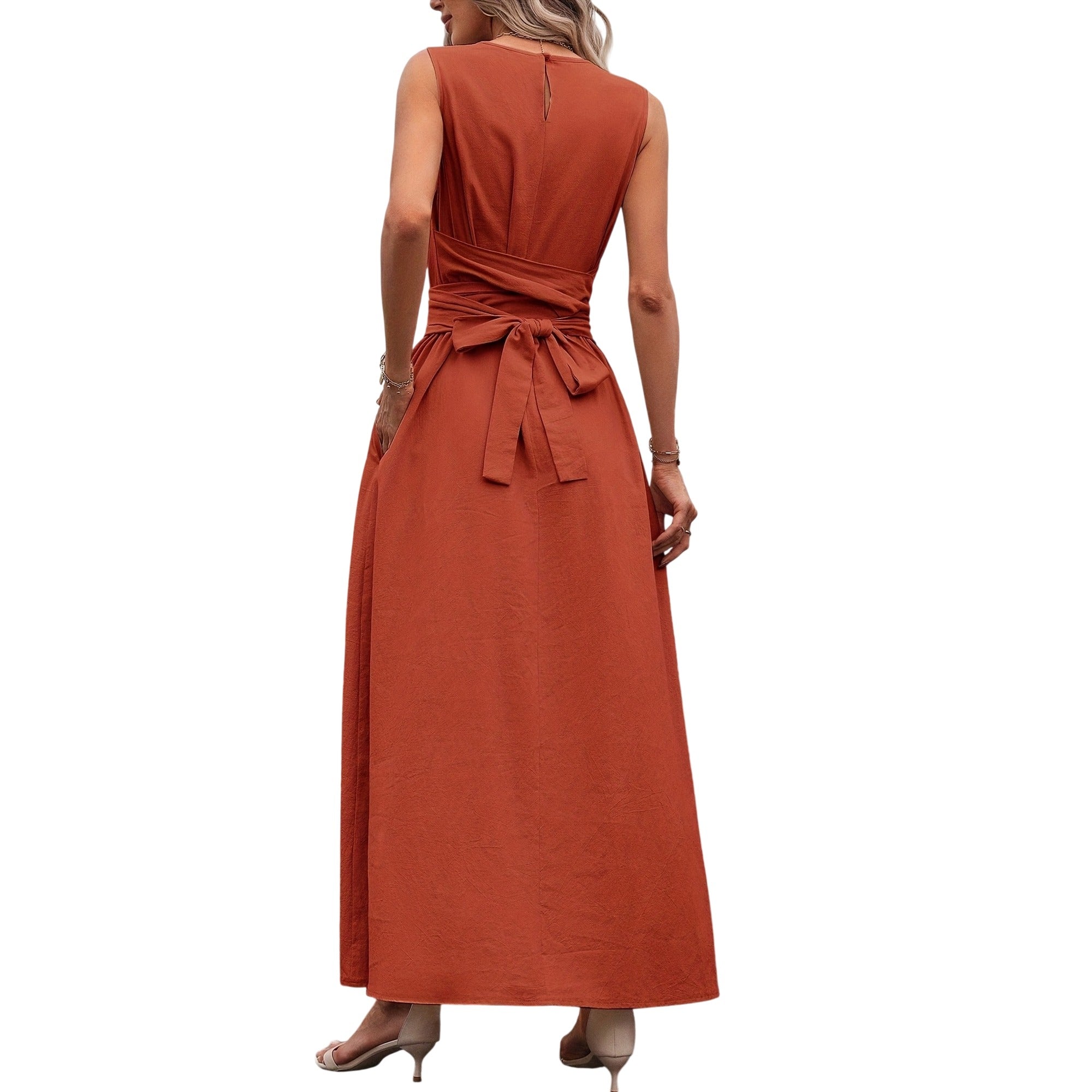 Atelier Rivelle | Robe Femme Été Sans Manches Dos Nu Fluide Décontractée