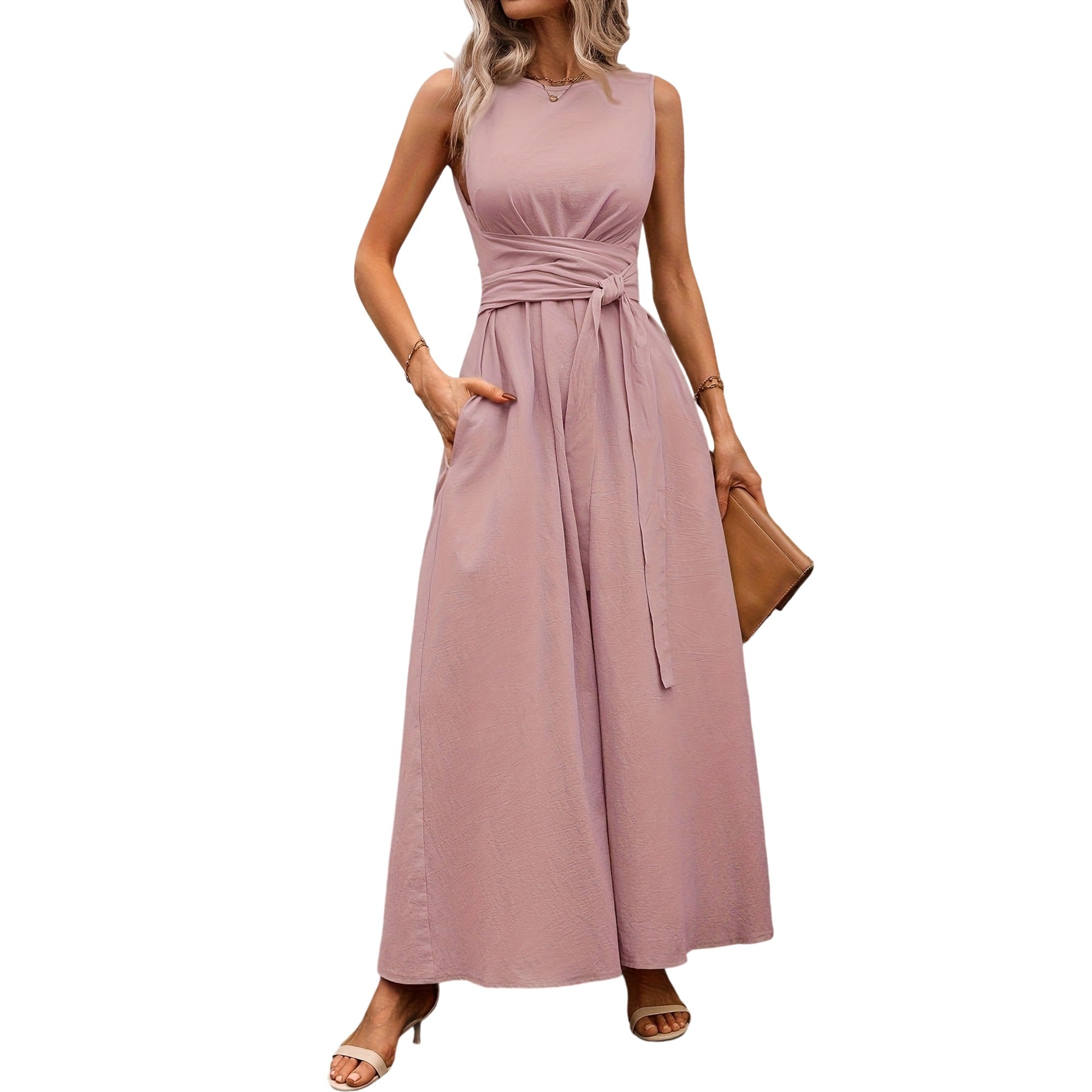 Atelier Rivelle | Robe Femme Été Sans Manches Dos Nu Fluide Décontractée