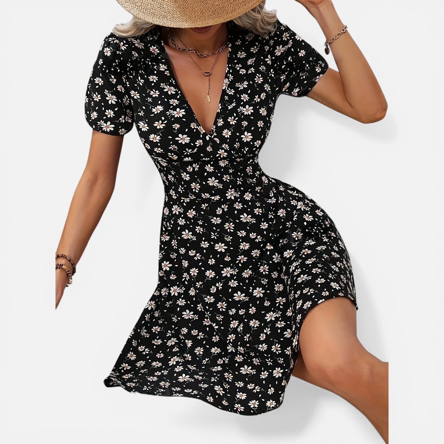 Atelier Rivelle | Robe Fleurie Femme Été Coupe Cintrée Légère Confort