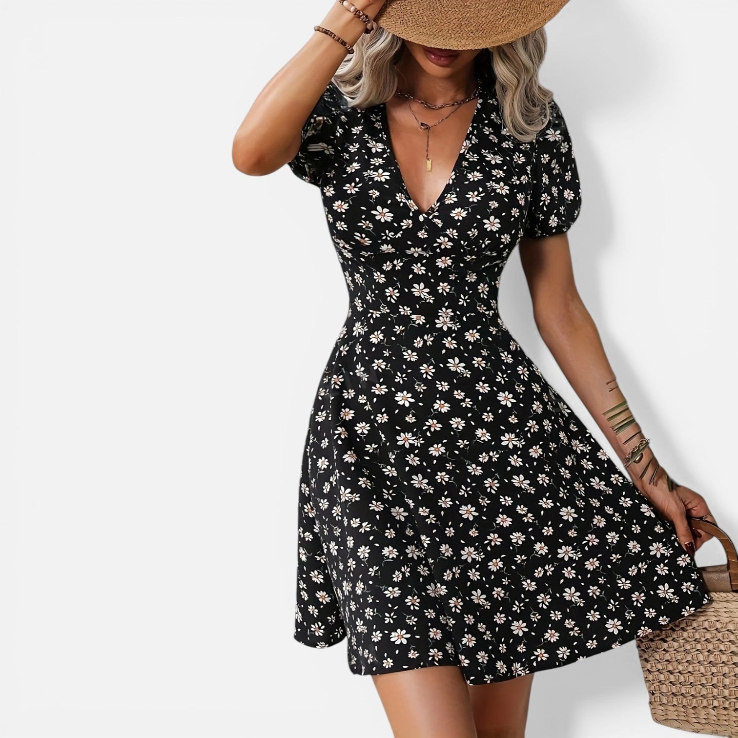 Atelier Rivelle | Robe Fleurie Femme Été Coupe Cintrée Légère Confort