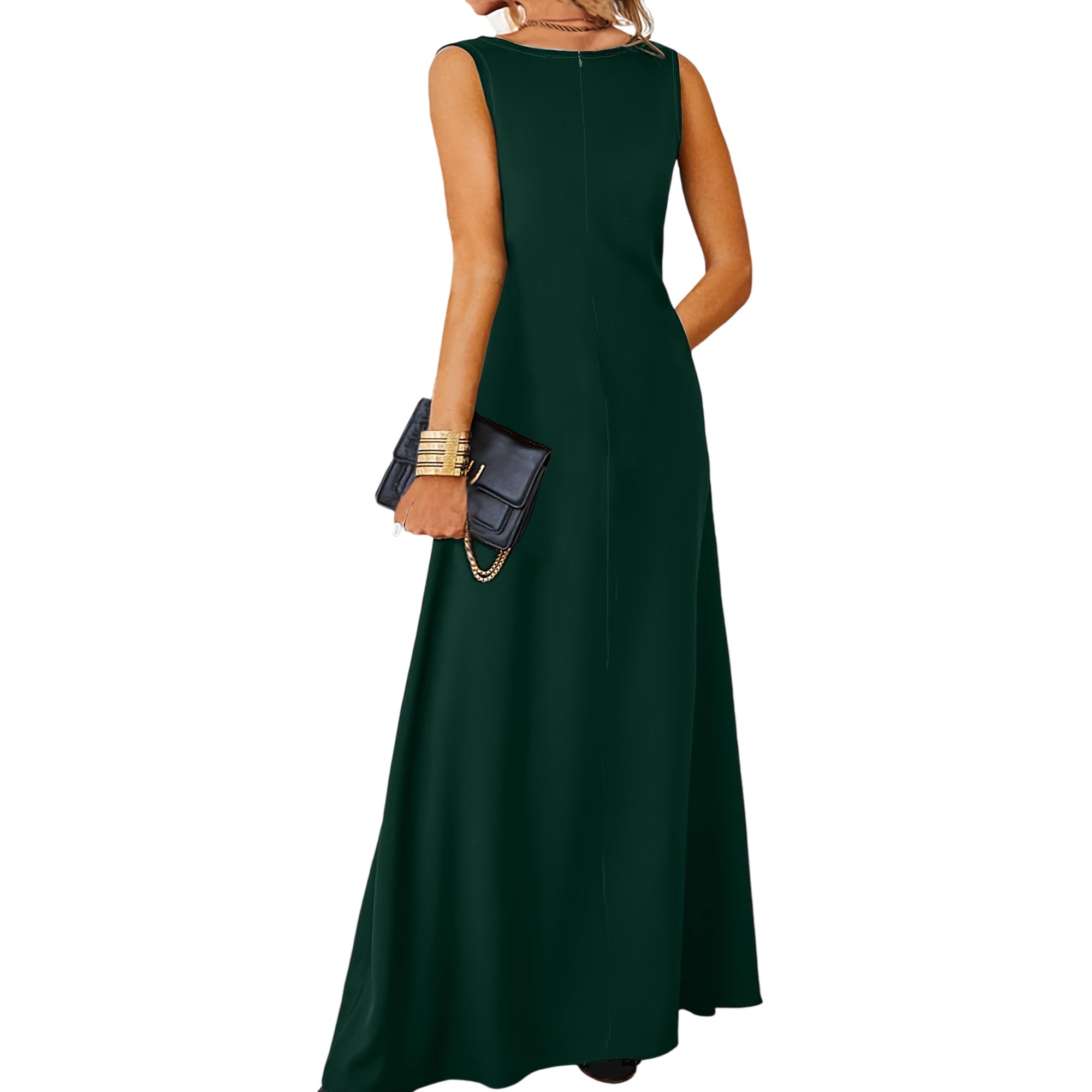 Atelier Rivelle | Robe Longue Femme Été Élégante Sans Manches Fluide