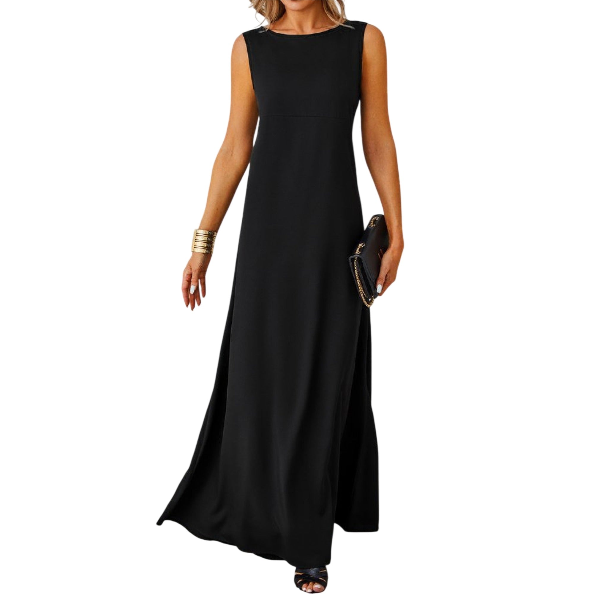 Atelier Rivelle | Robe Longue Femme Été Élégante Sans Manches Fluide
