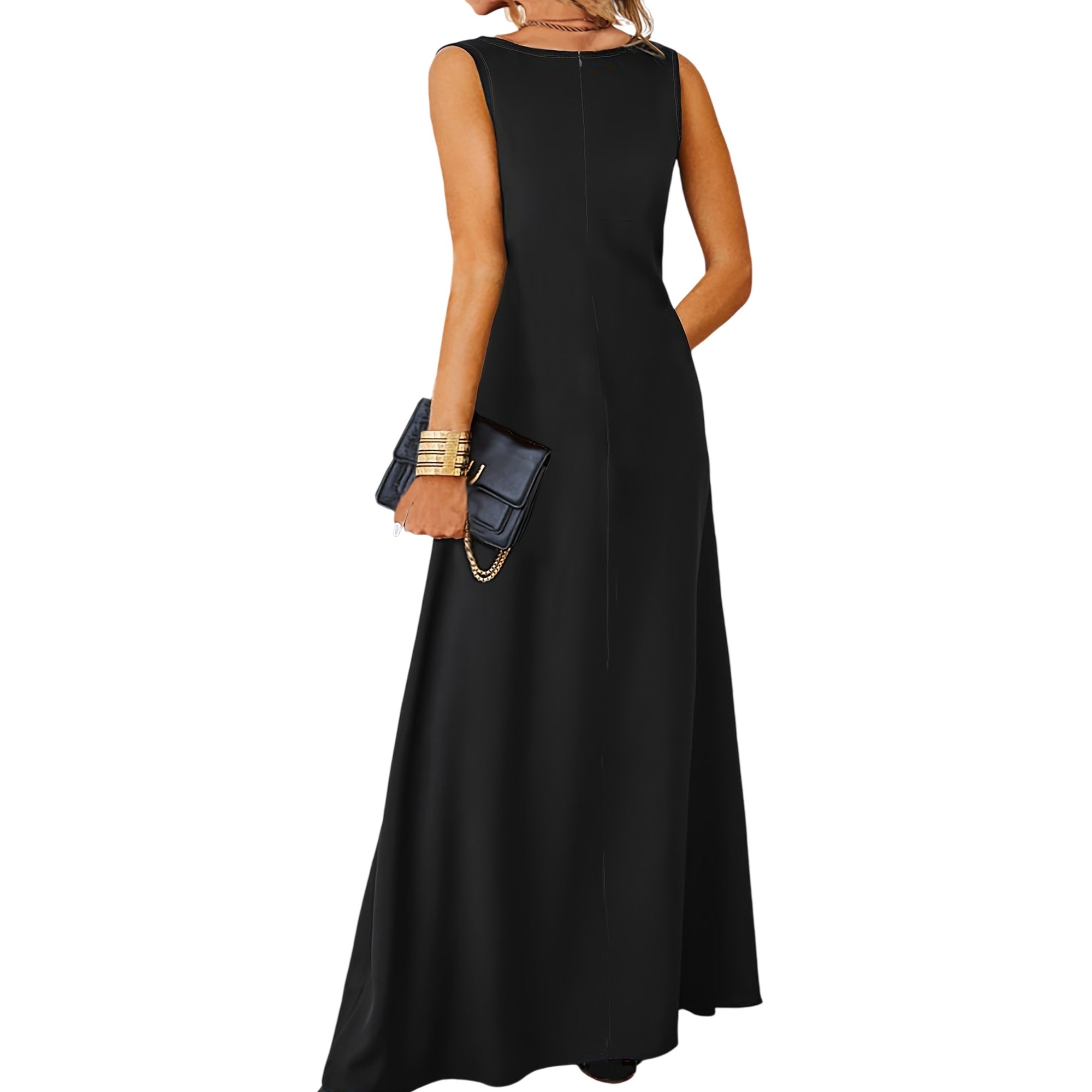 Atelier Rivelle | Robe Longue Femme Été Élégante Sans Manches Fluide