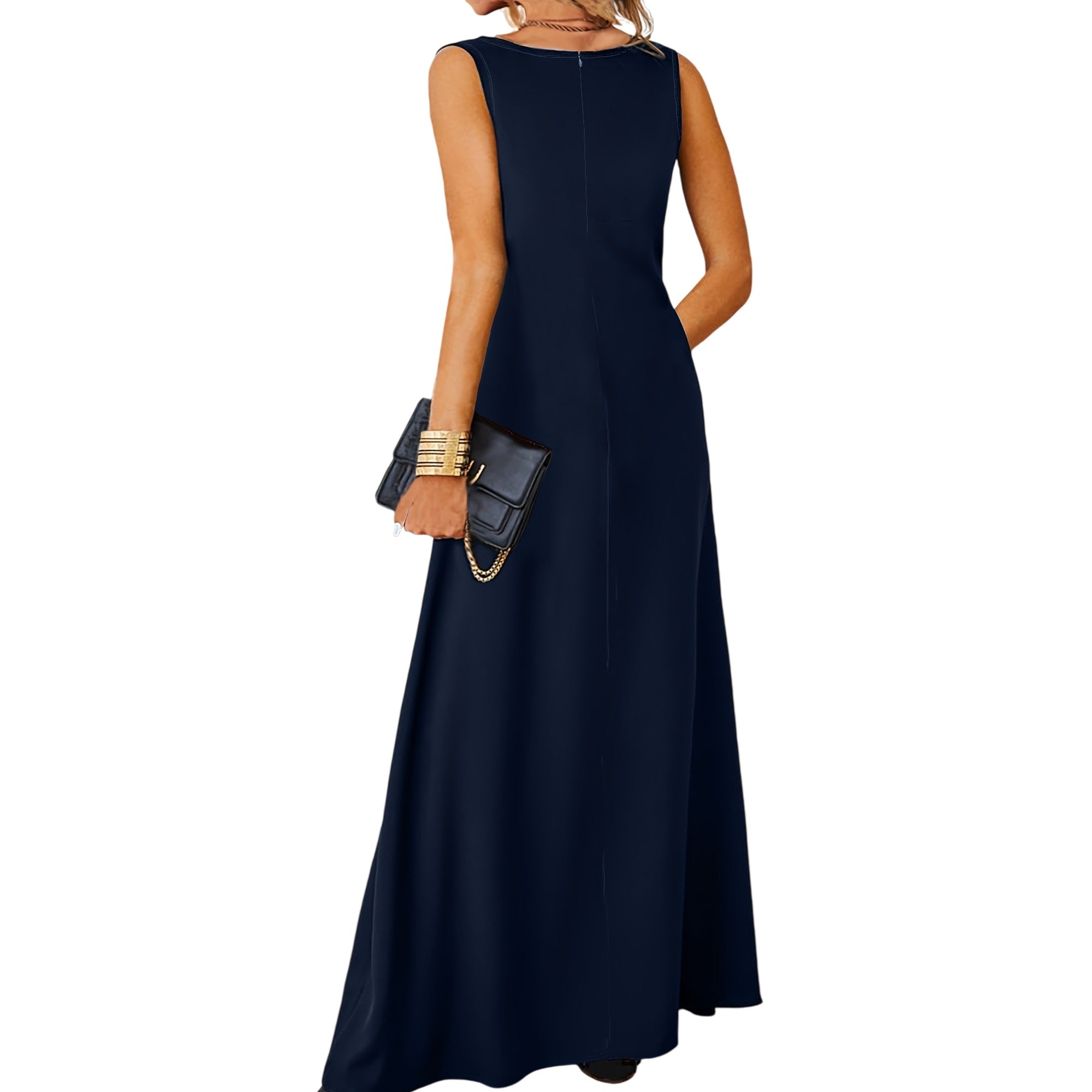 Atelier Rivelle | Robe Longue Femme Été Élégante Sans Manches Fluide