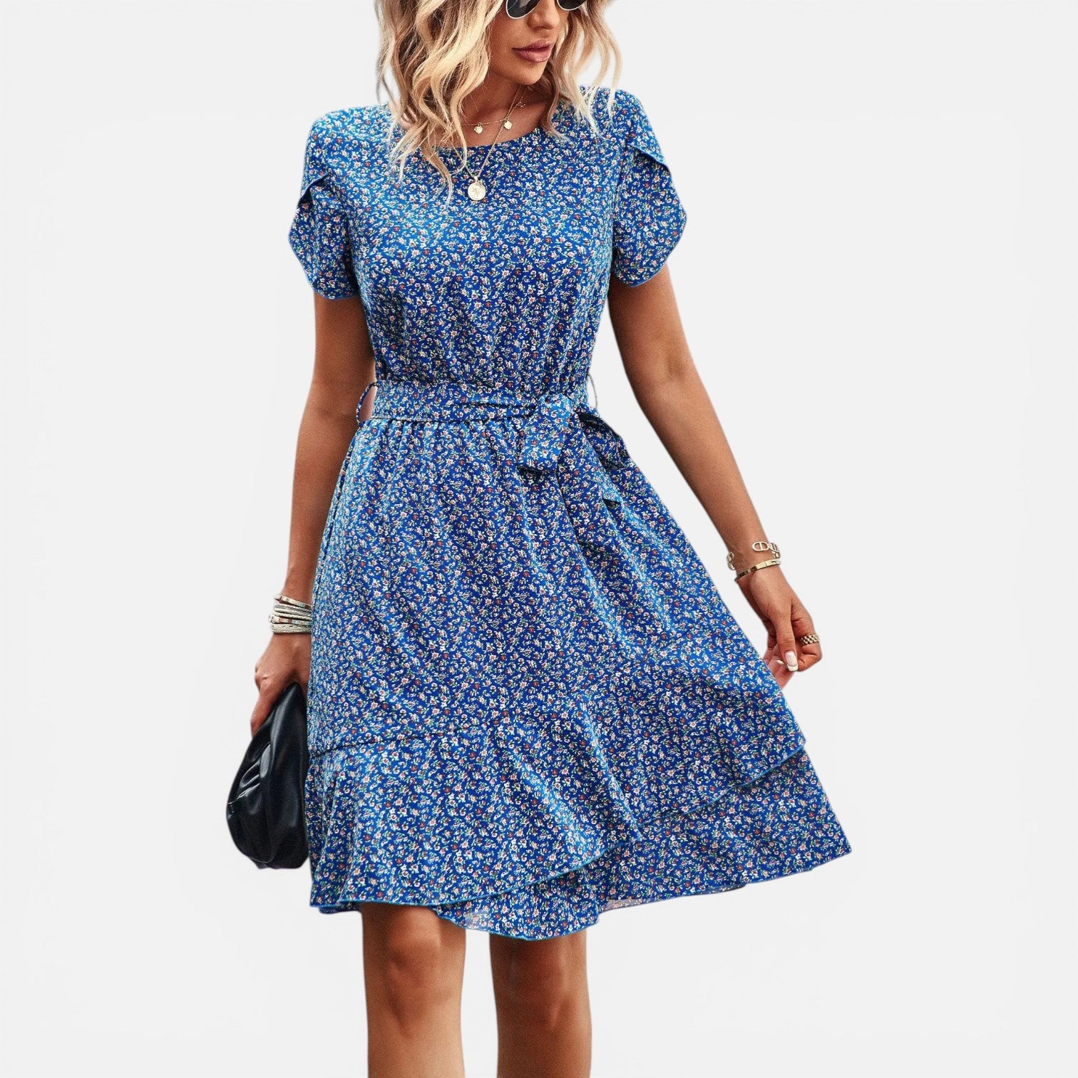 Atelier Rivelle | Robe d’été femme floral taille haute plissée confort casual