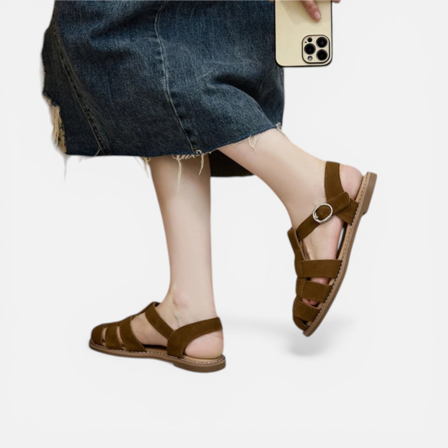 Atelier Rivelle | Sandales Femme Confort Cuir Marche Été Semelle Souple