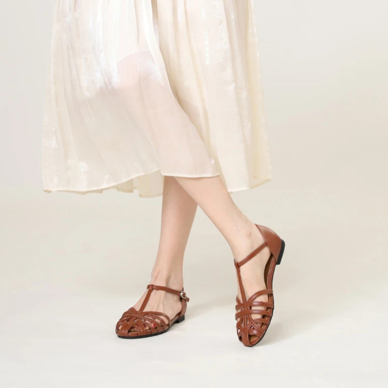 Atelier Rivelle | Sandales Femme Confort Été Cuir Souple Semelle Plate