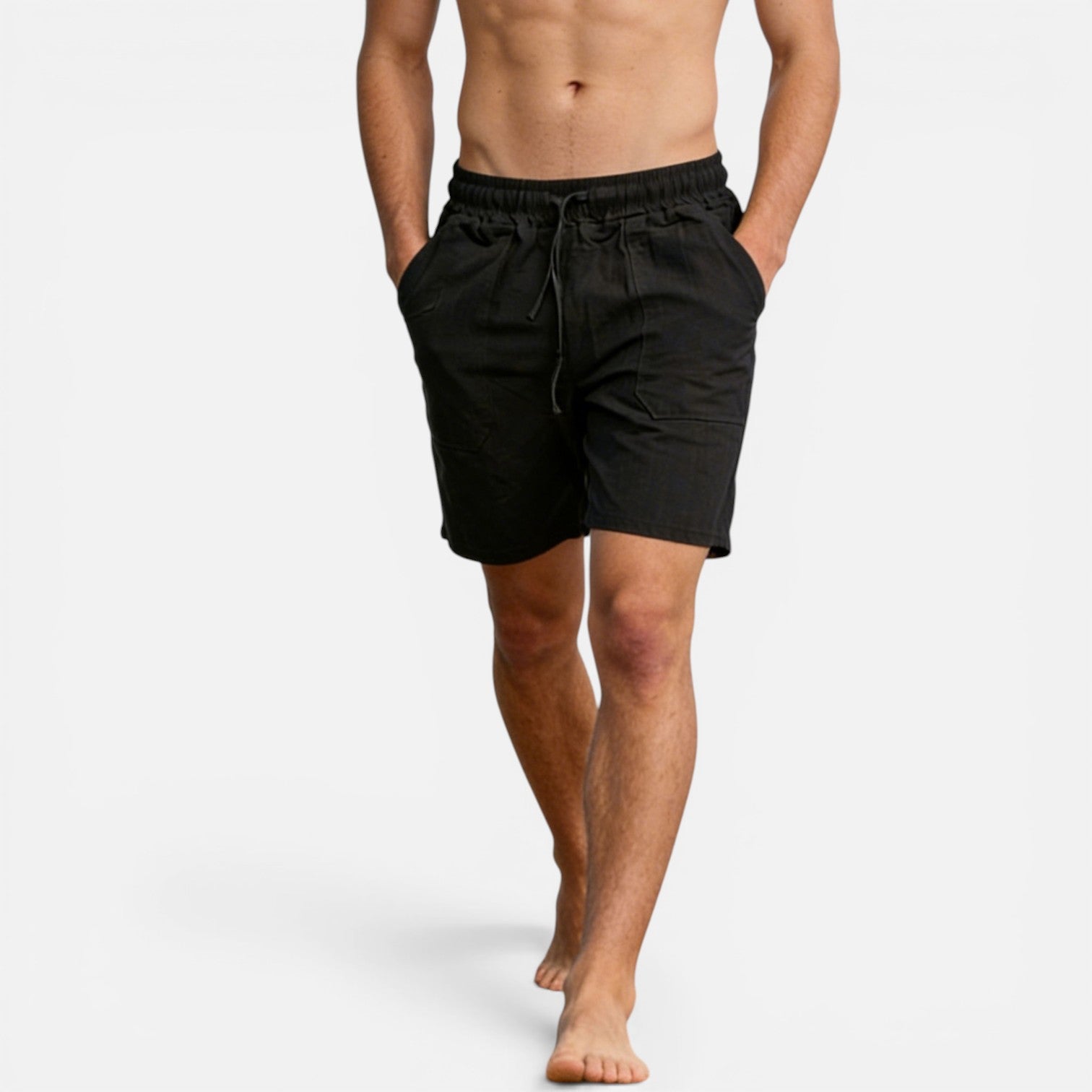 Atelier Rivelle | Short Homme Lin Été Léger Respirant Taille Élastique Confort