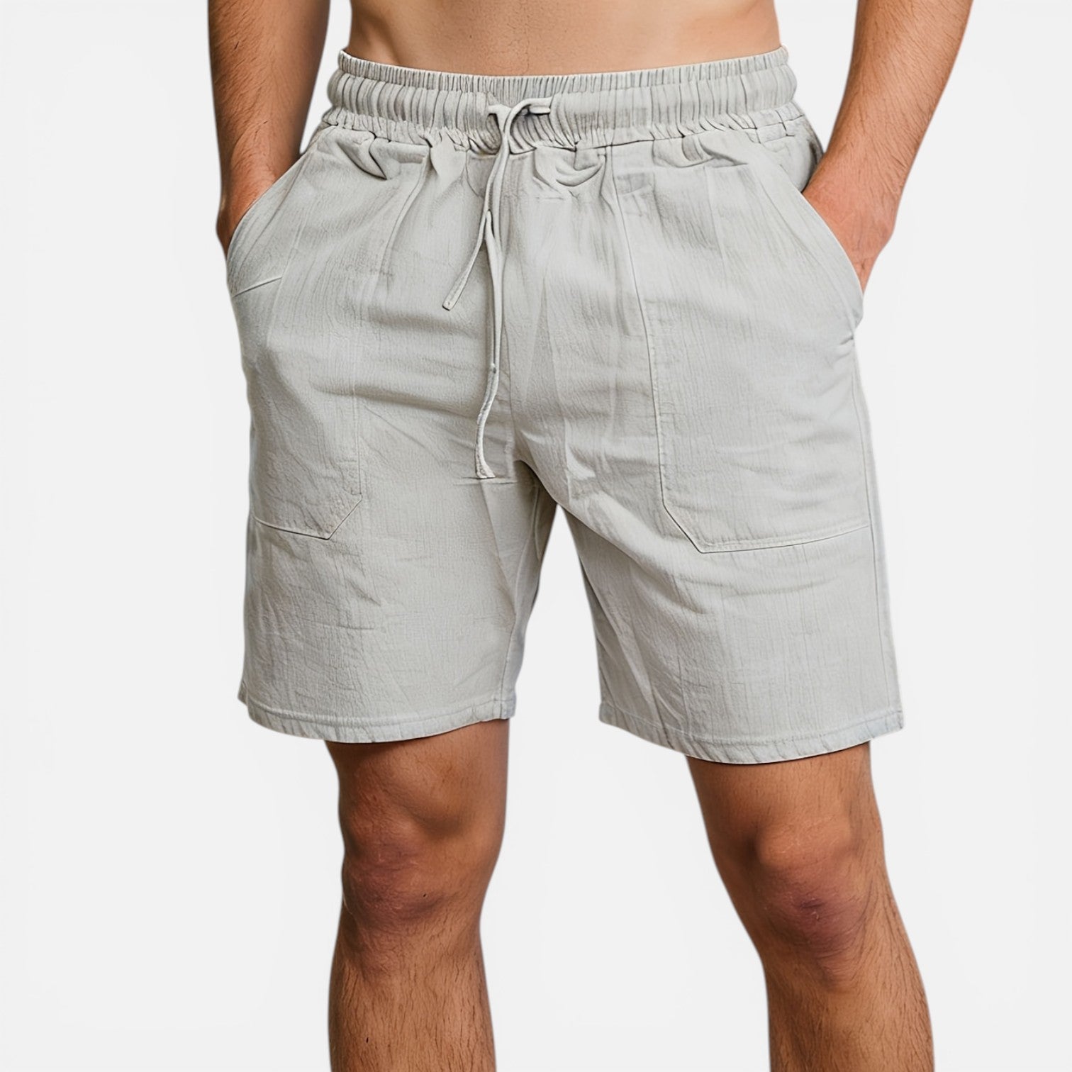 Atelier Rivelle | Short Homme Lin Été Léger Respirant Taille Élastique Confort