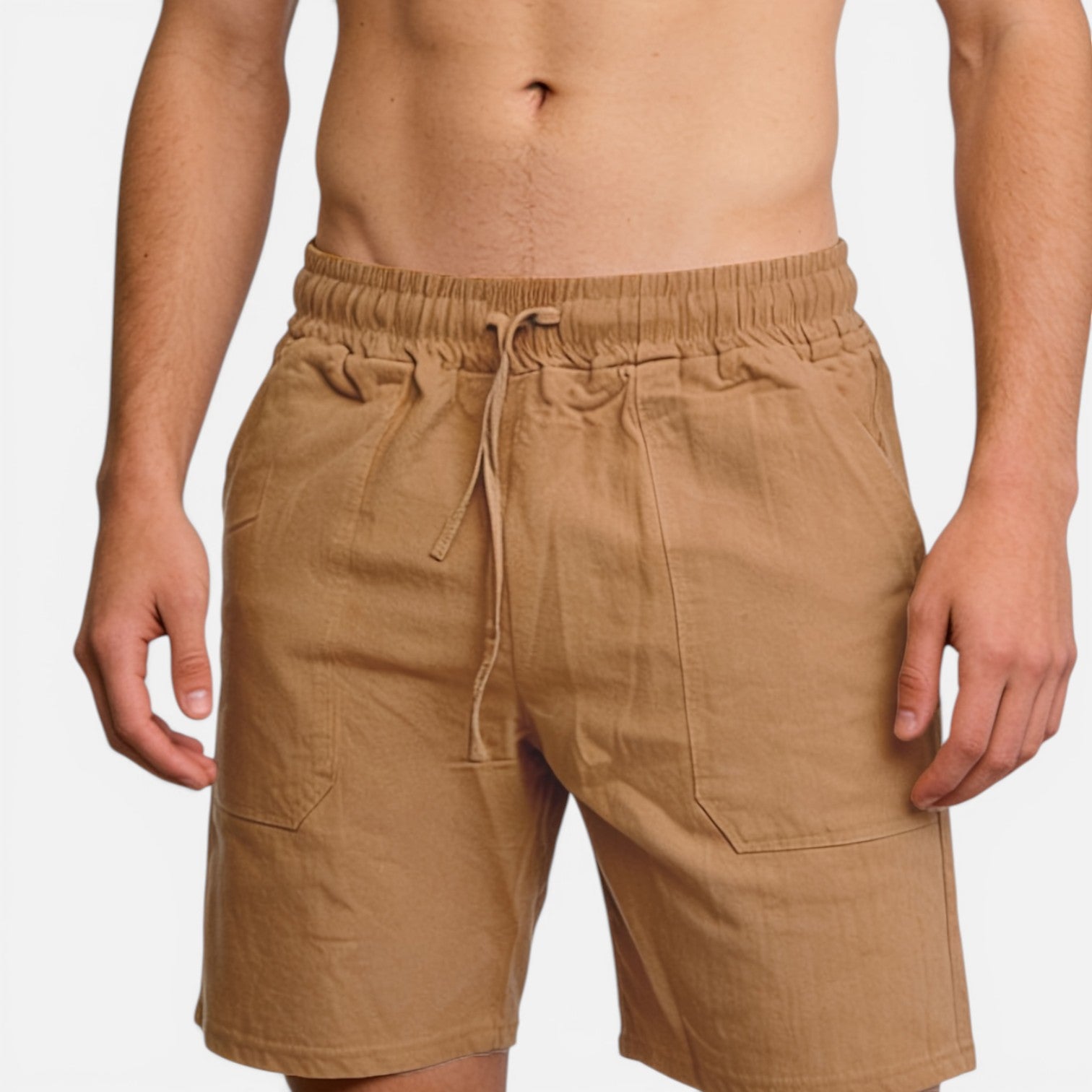 Atelier Rivelle | Short Homme Lin Été Léger Respirant Taille Élastique Confort