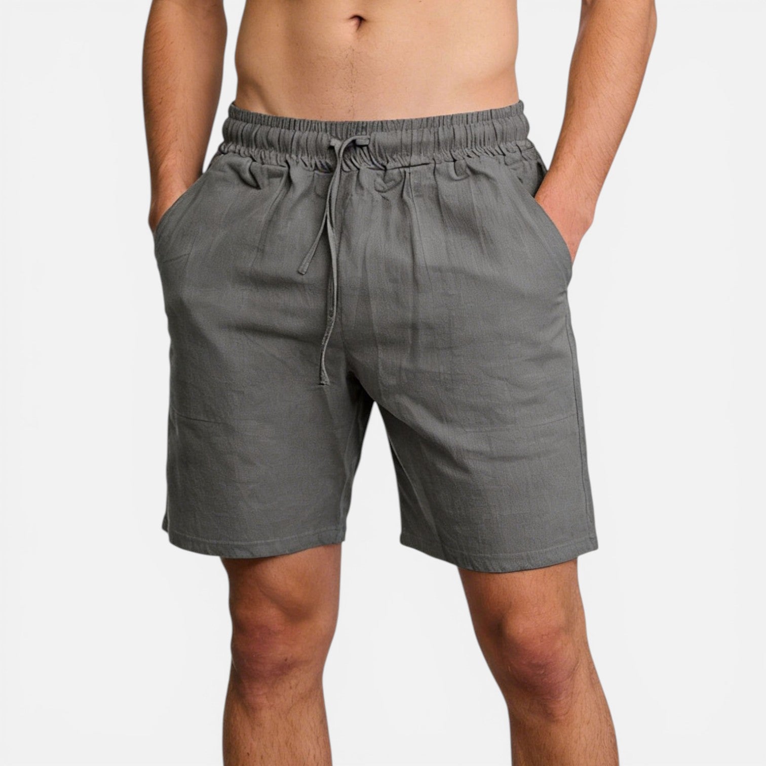 Atelier Rivelle | Short Homme Lin Été Léger Respirant Taille Élastique Confort