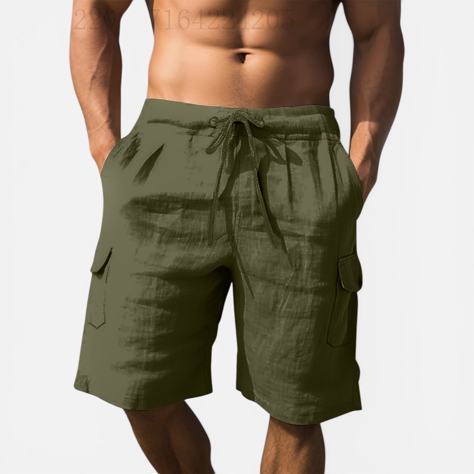 Atelier Rivelle | Short Lin Homme Été Léger Respirant Confort Taille Élastique