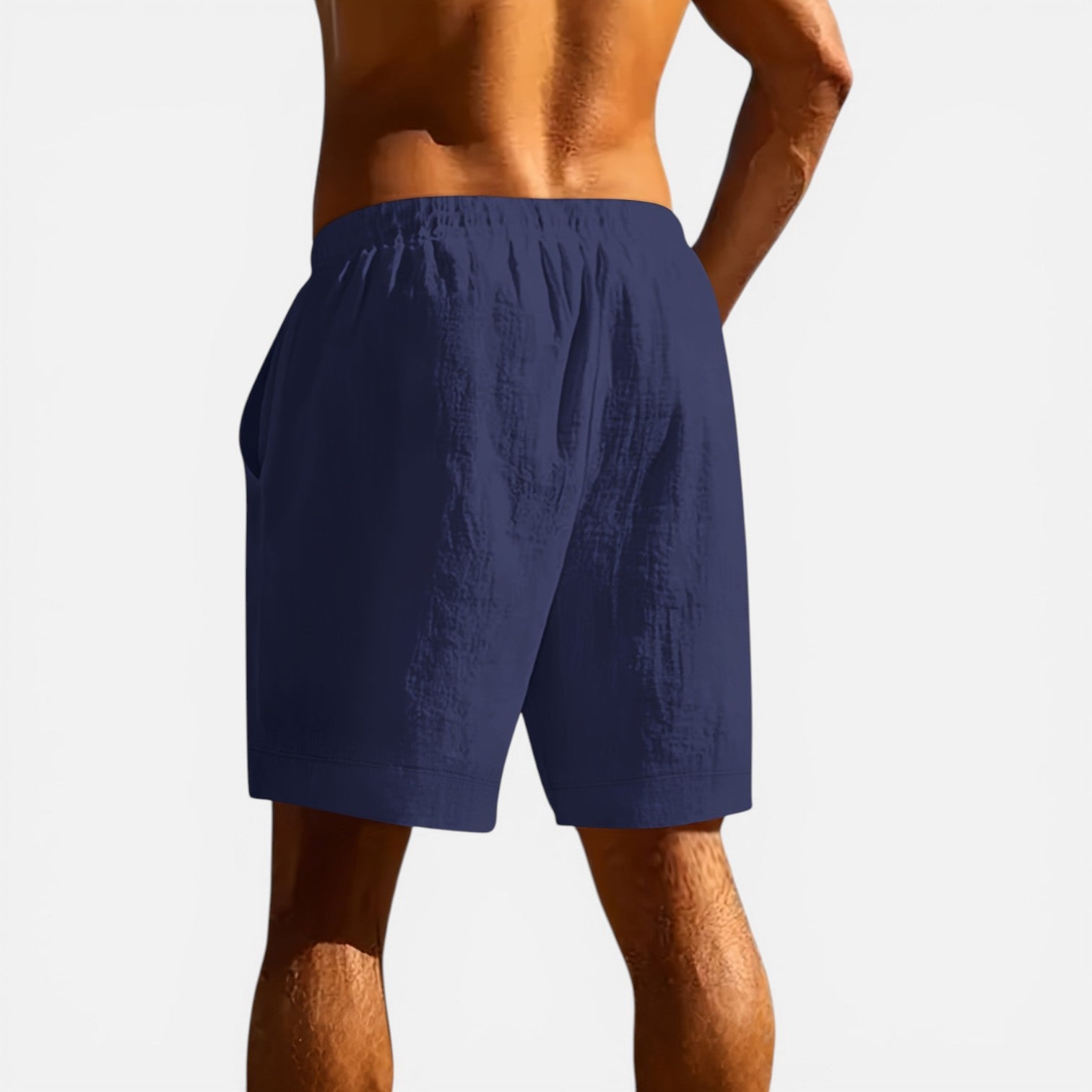 Atelier Rivelle | Short en Lin Homme Été Respirant Taille Élastique Plage