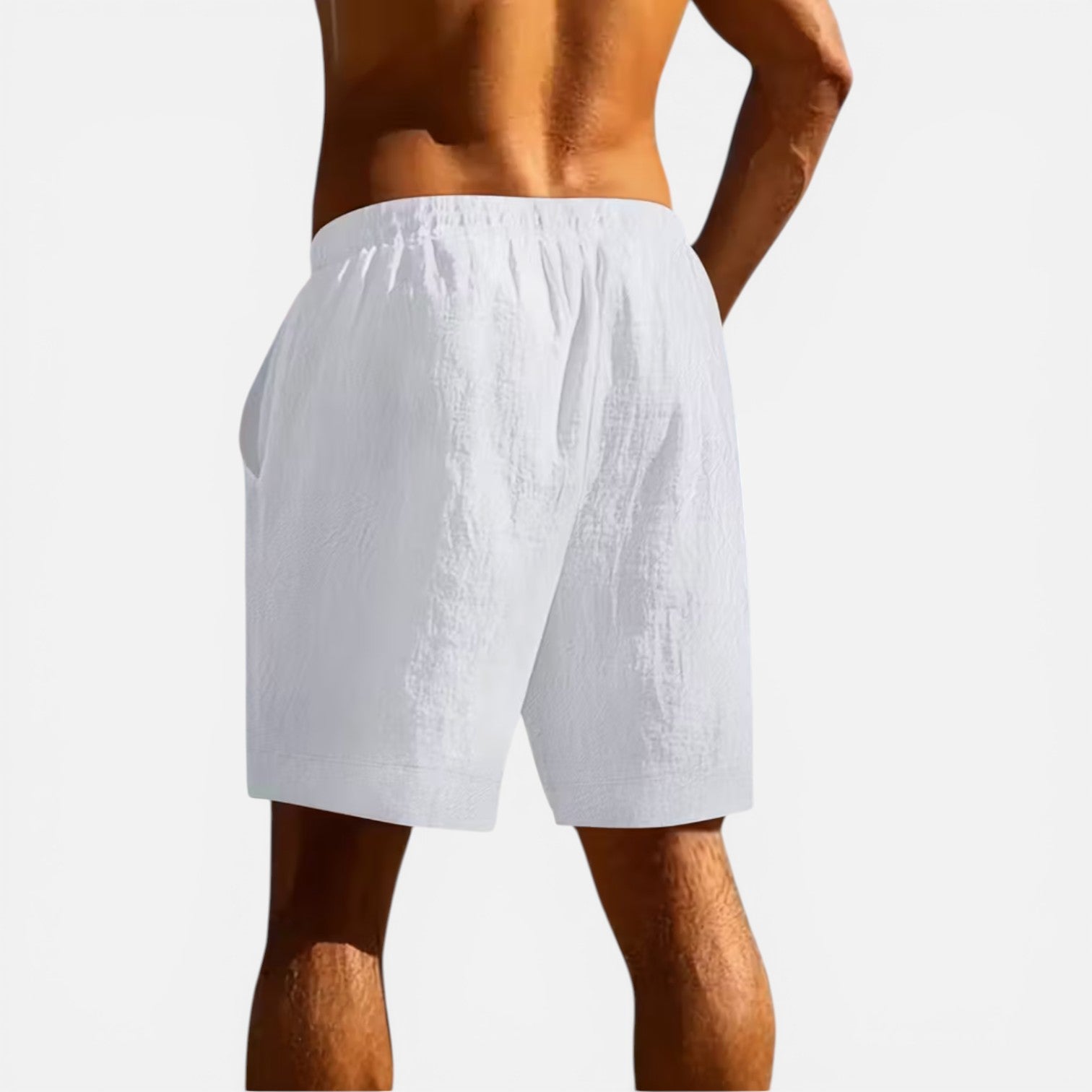 Atelier Rivelle | Short en Lin Homme Été Respirant Taille Élastique Plage