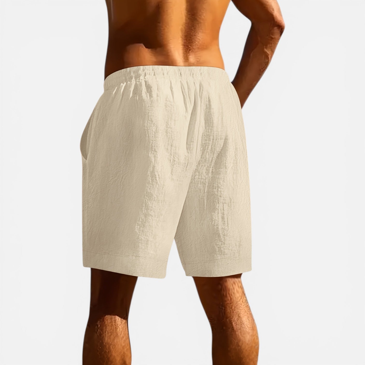 Atelier Rivelle | Short en Lin Homme Été Respirant Taille Élastique Plage