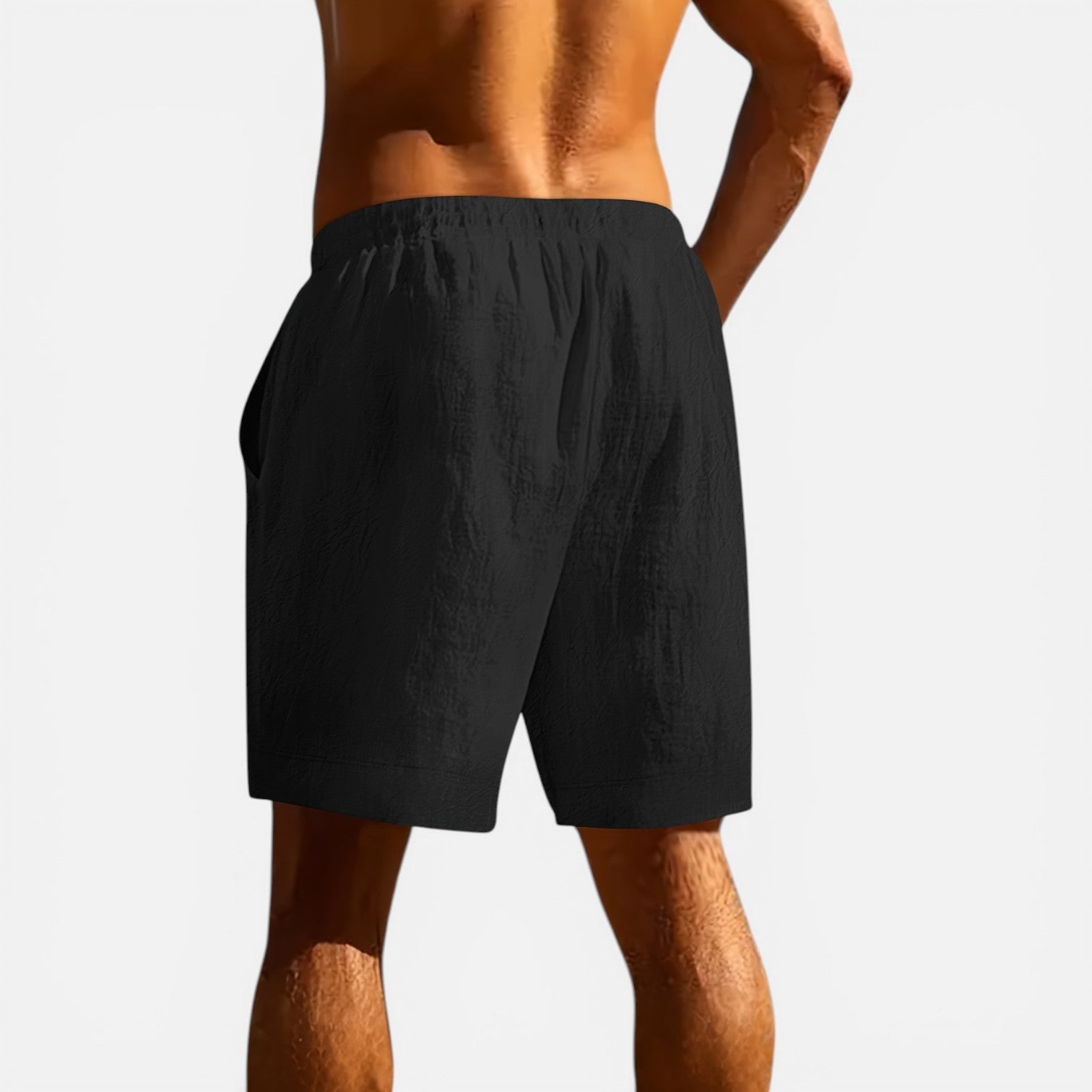 Atelier Rivelle | Short en Lin Homme Été Respirant Taille Élastique Plage