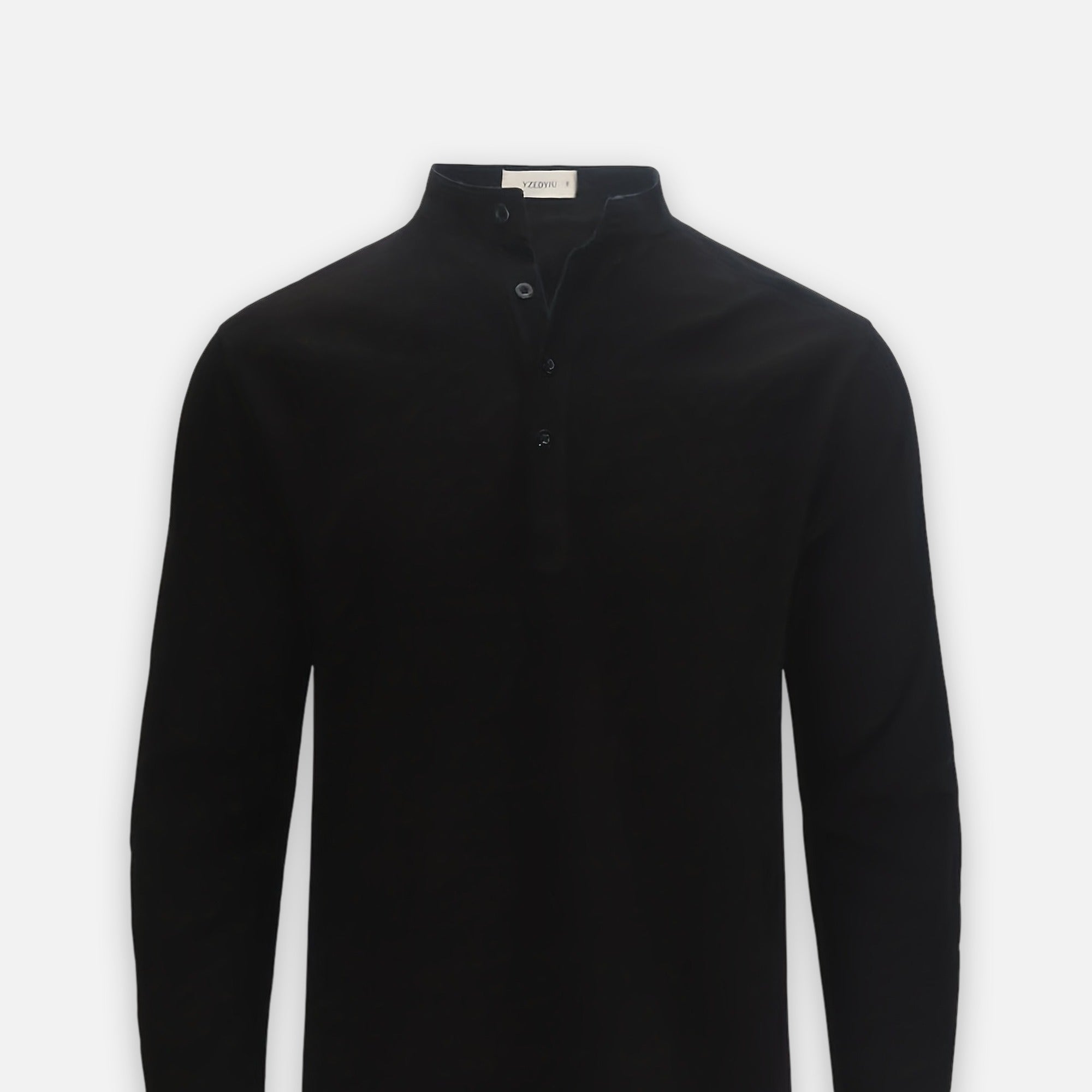 Atelier Rivelle | Chemise Lin Homme Été Col Montant Décontracté Léger