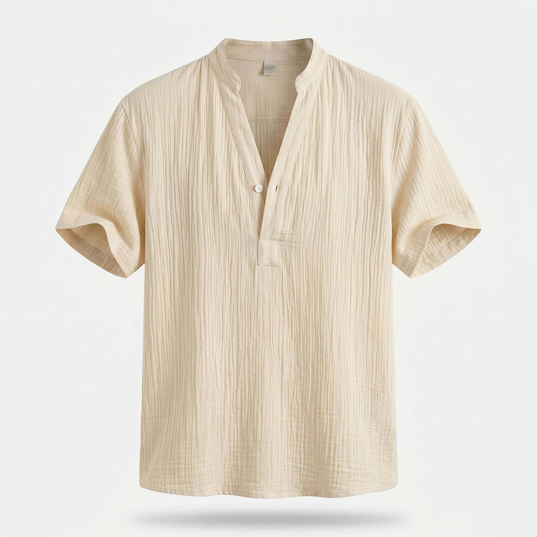 Atelier Rivelle | Chemise Lin Homme Été Col V Décontractée Légère Ample